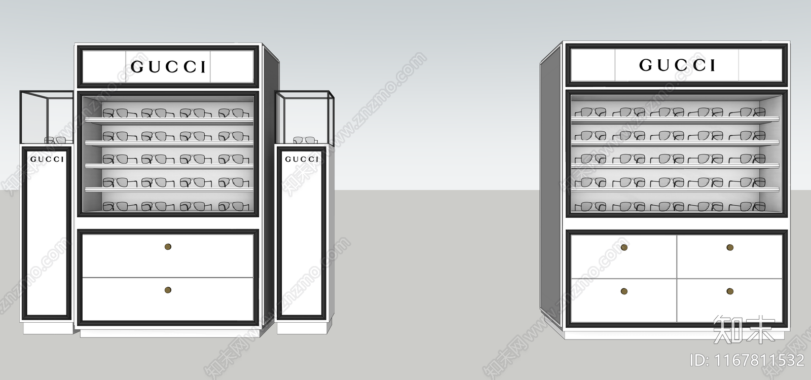 展柜SU模型下载【ID:1167811532】