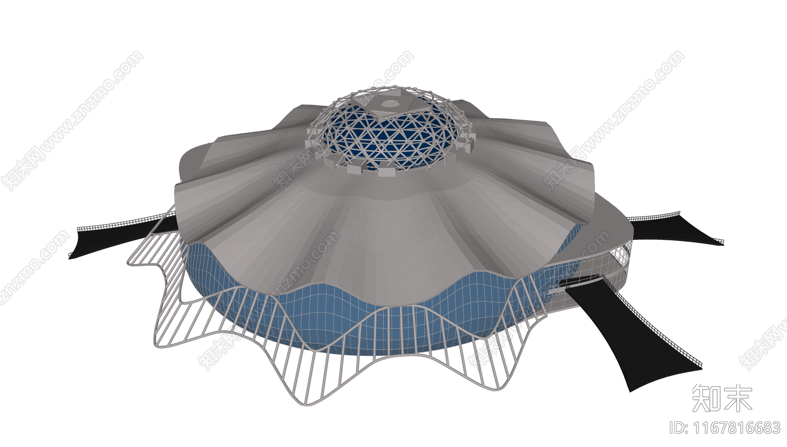 现代体育建筑SU模型下载【ID:1167816683】
