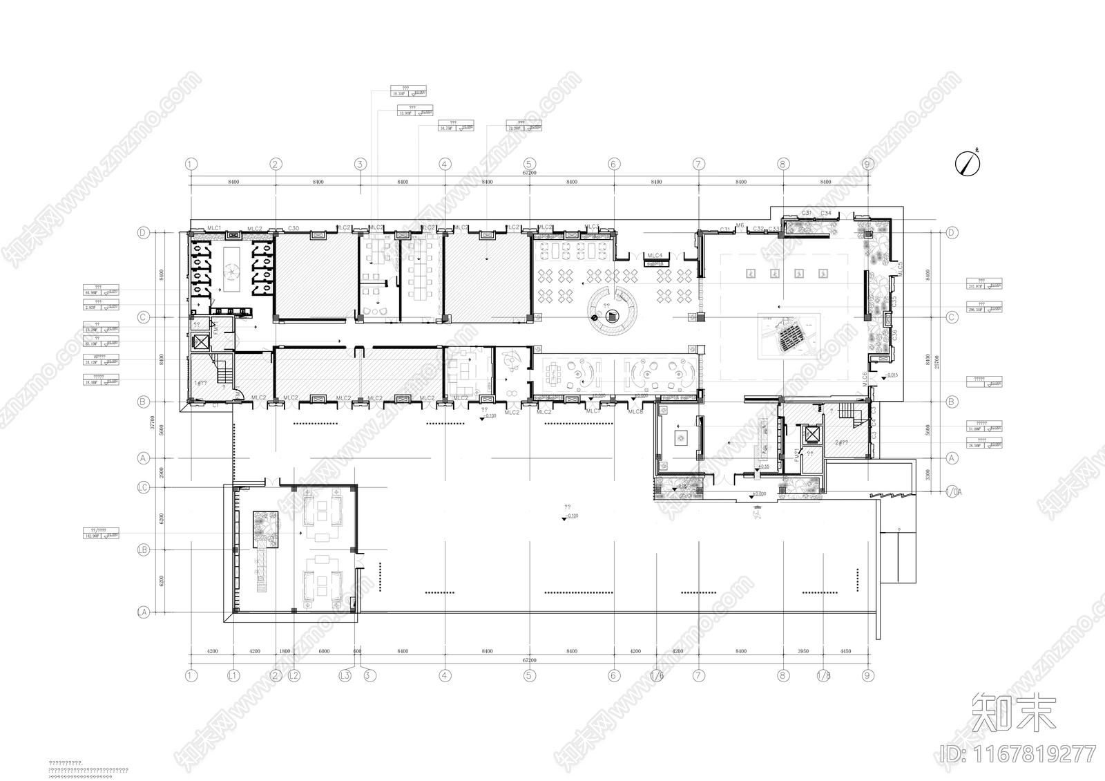 现代售楼处cad施工图下载【ID:1167819277】