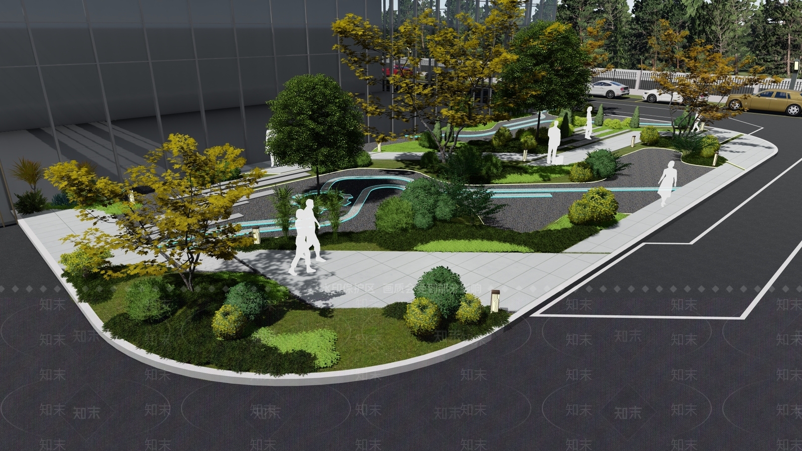 新中式简约办公景观SU模型下载【ID:1167819377】