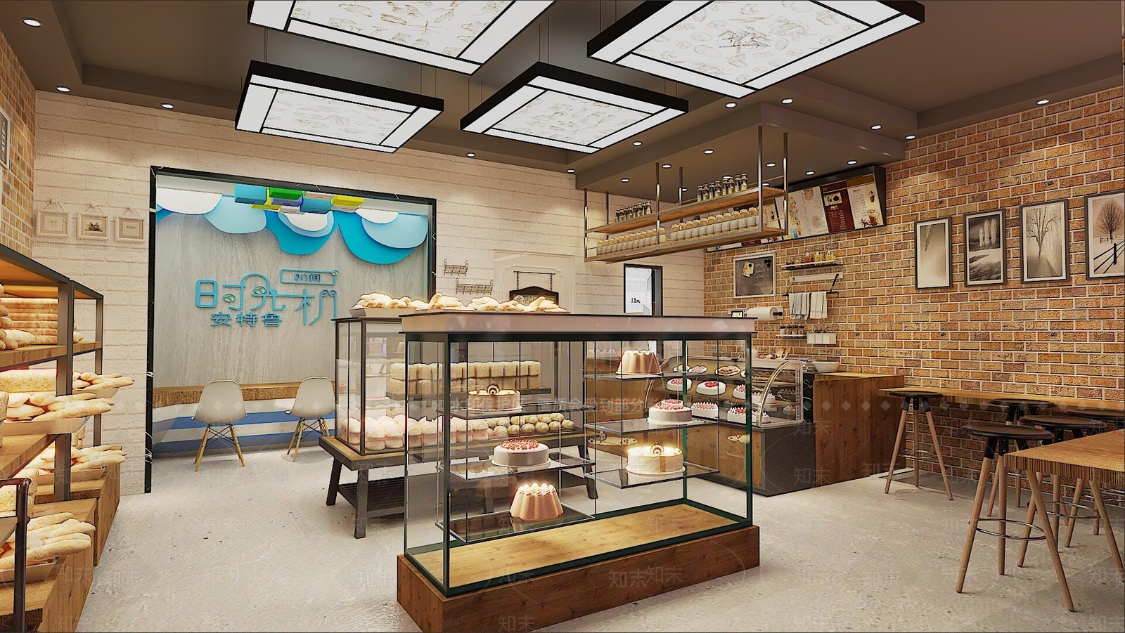 工业甜品面包店3D模型下载【ID:1167819739】