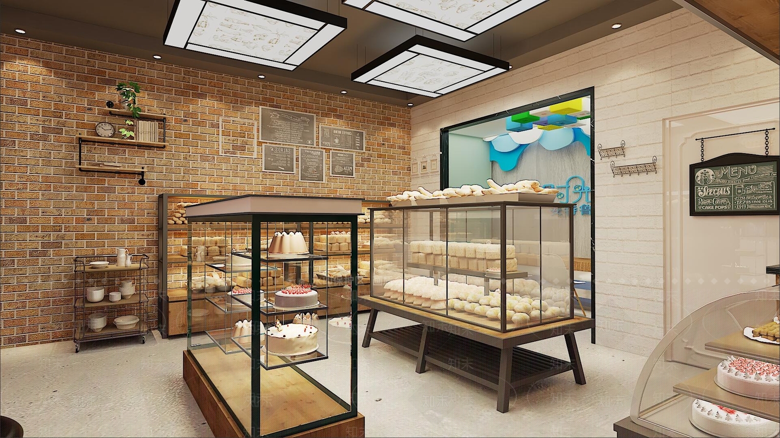 工业甜品面包店3D模型下载【ID:1167819739】