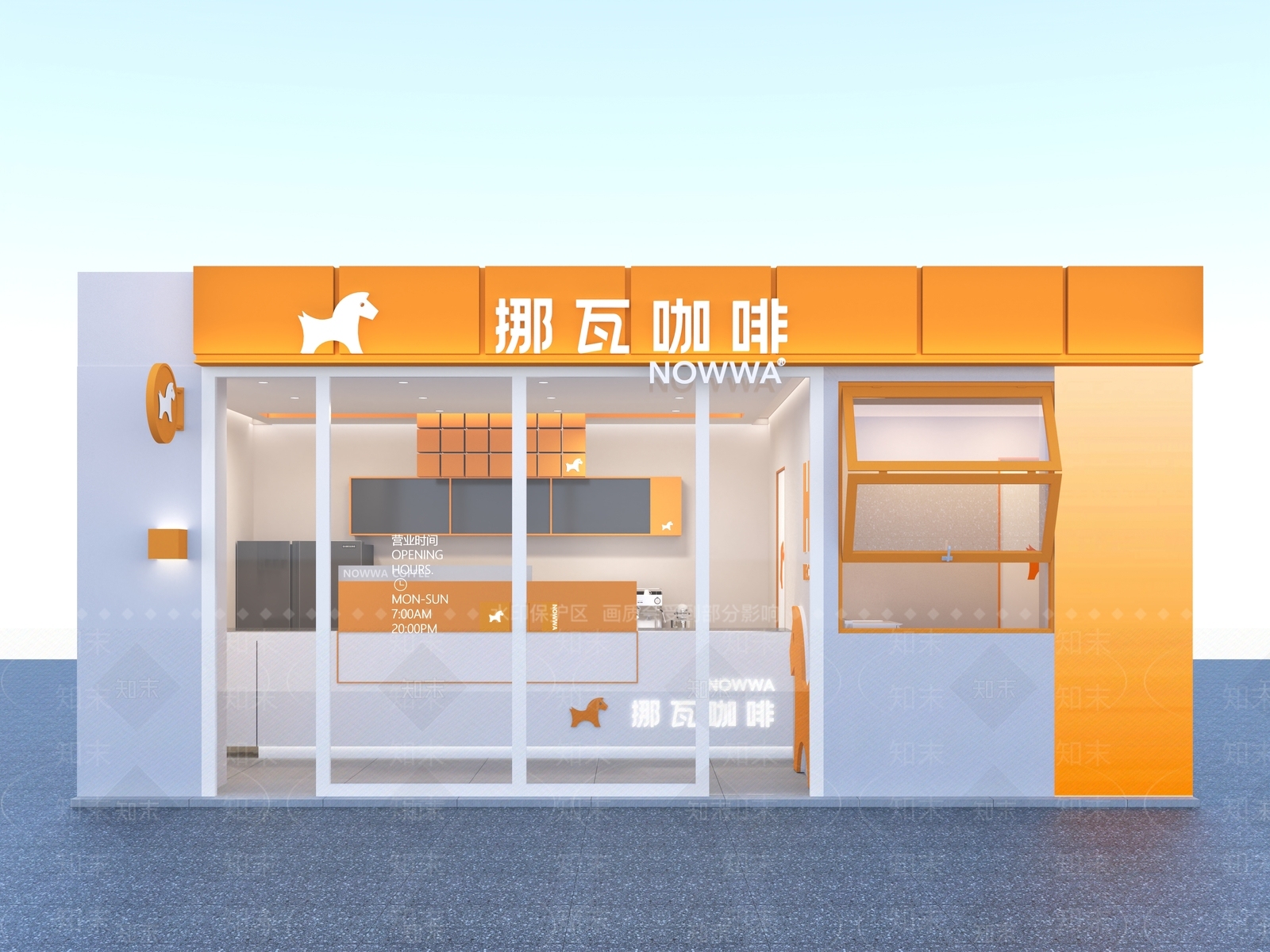 现代奶茶店3D模型下载【ID:1167830754】