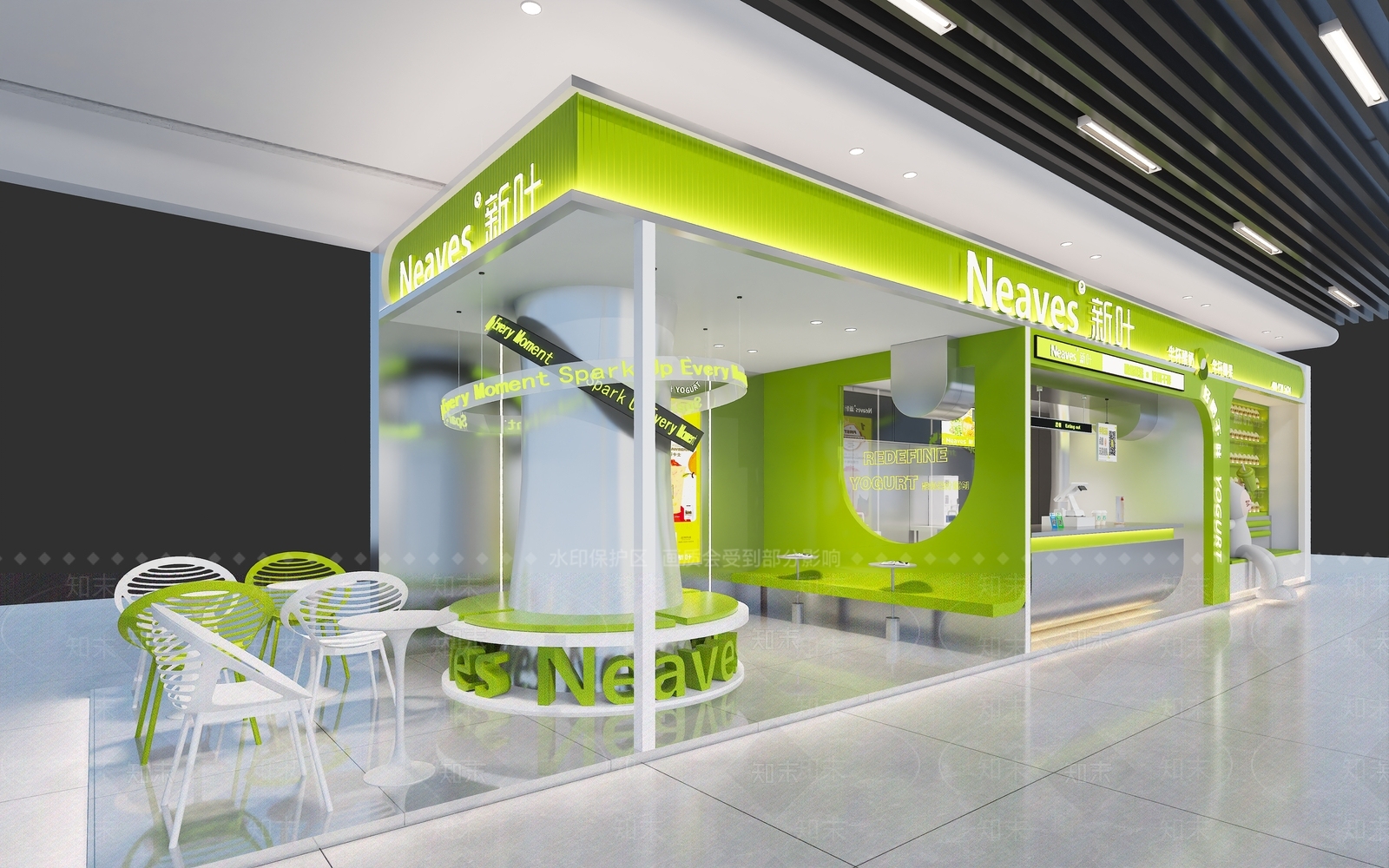 现代奶茶店3D模型下载【ID:1167856069】