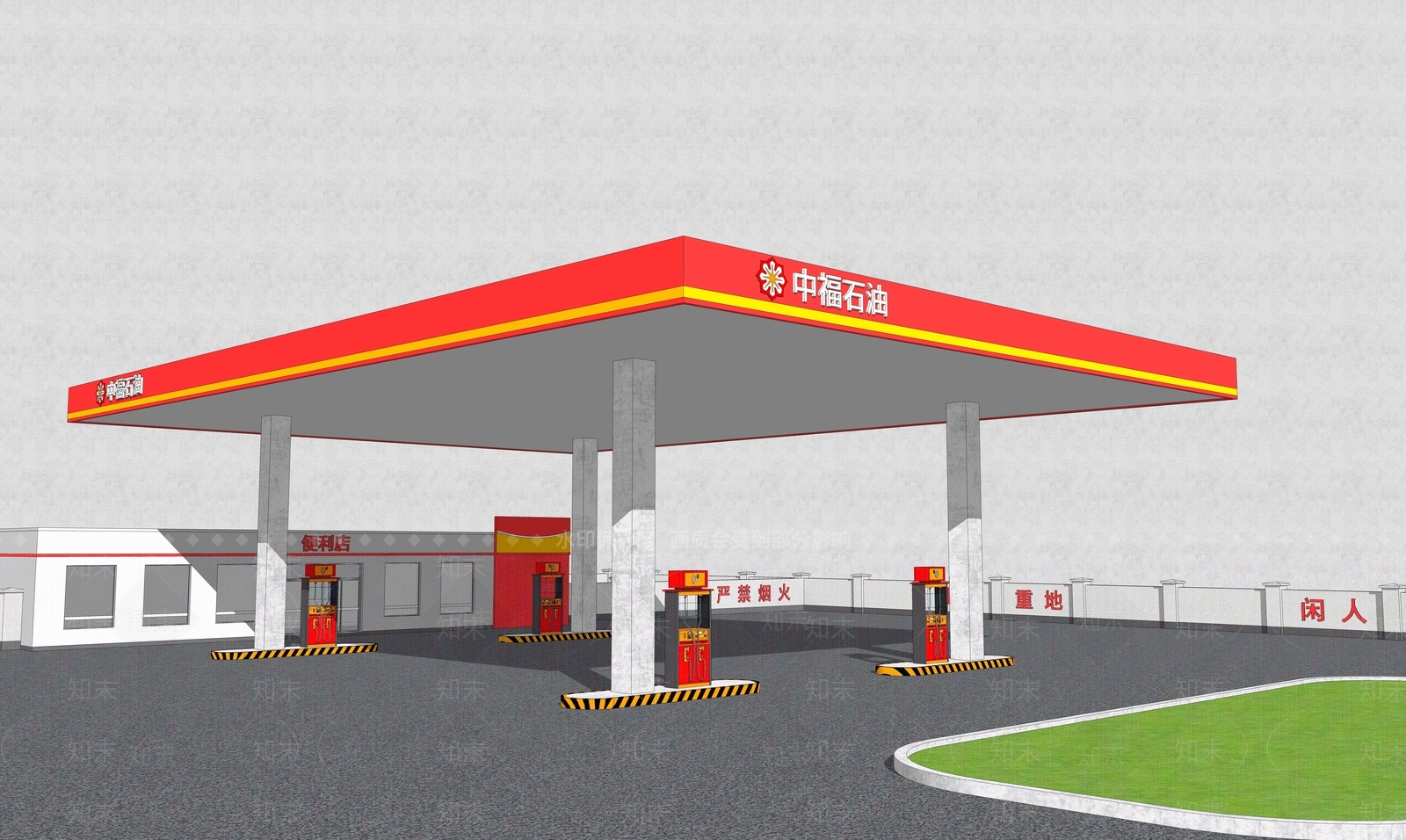 现代简约小公建SU模型下载【ID:1167839136】