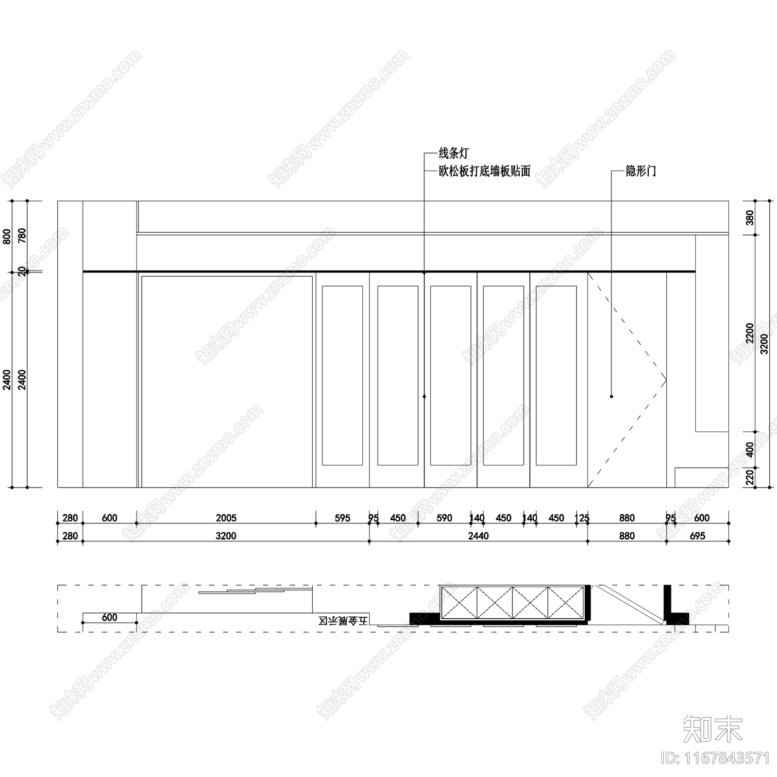 现代轻奢展厅cad施工图下载【ID:1167843571】