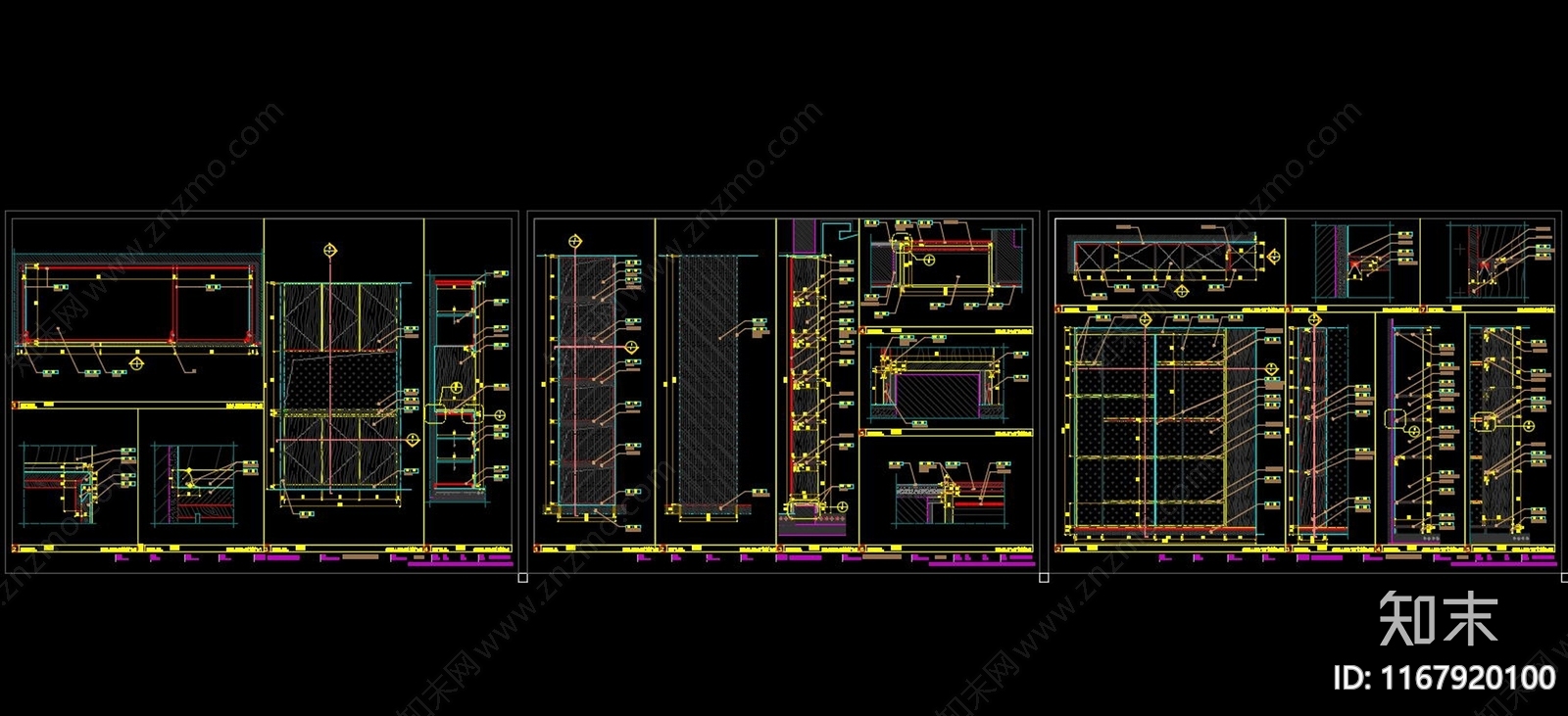 现代轻奢整体家装空间cad施工图下载【ID:1167920100】