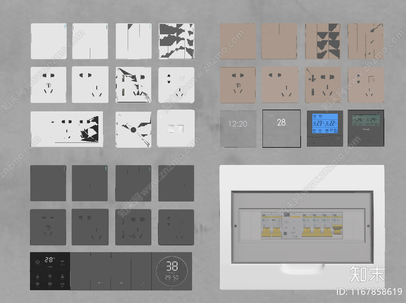 开关插座SU模型下载【ID:1167858619】