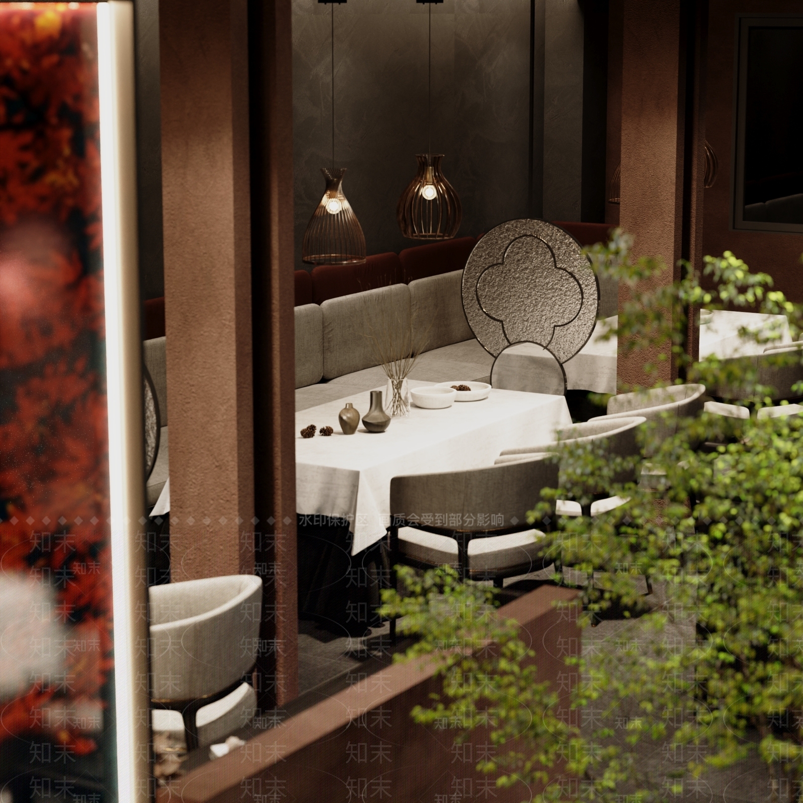 新中式中餐厅SU模型下载【ID:1167875949】