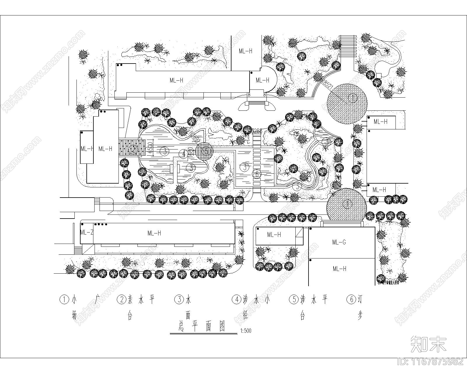 现代其他景观cad施工图下载【ID:1167875982】