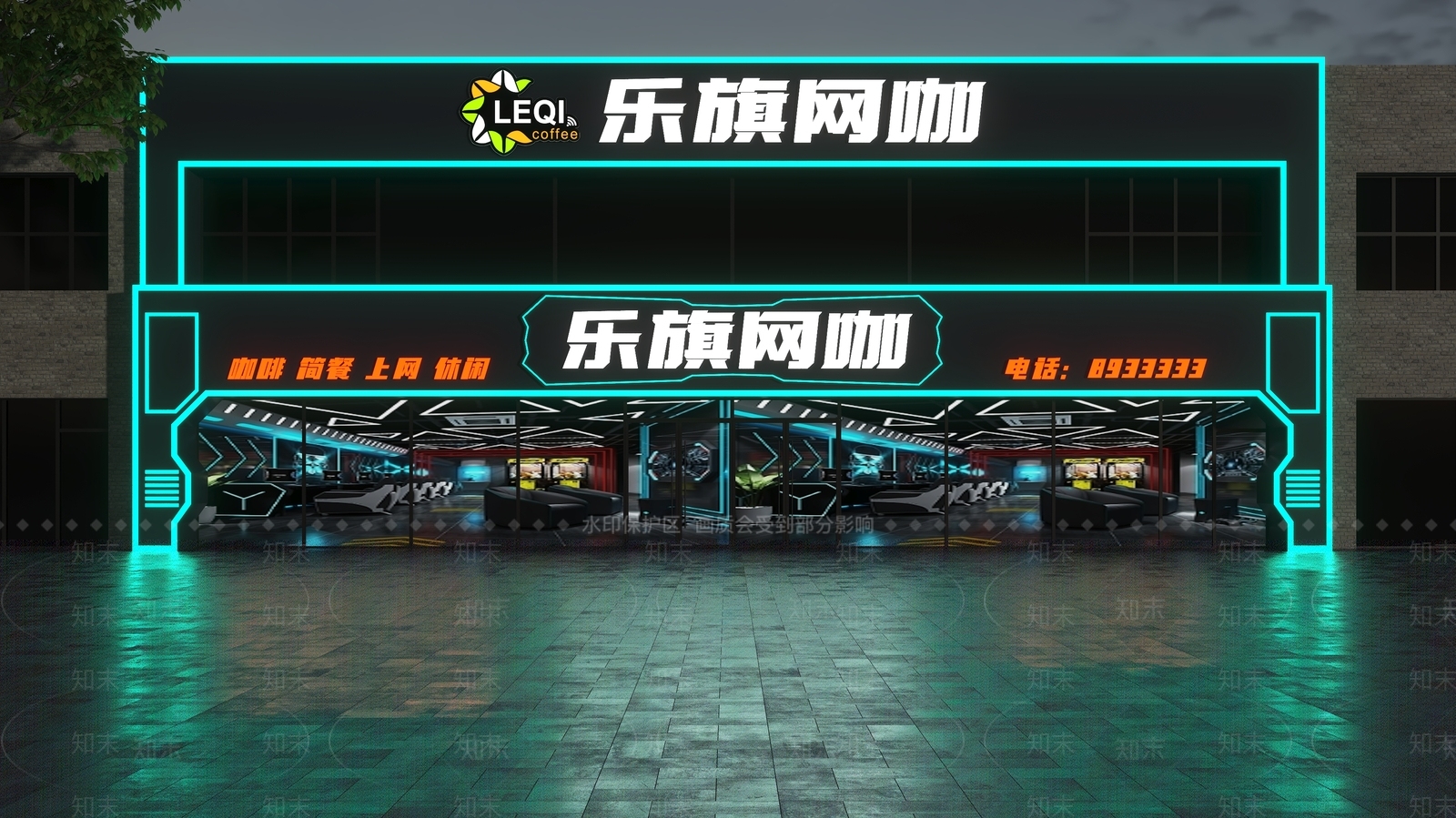 现代门头3D模型下载【ID:1167881195】