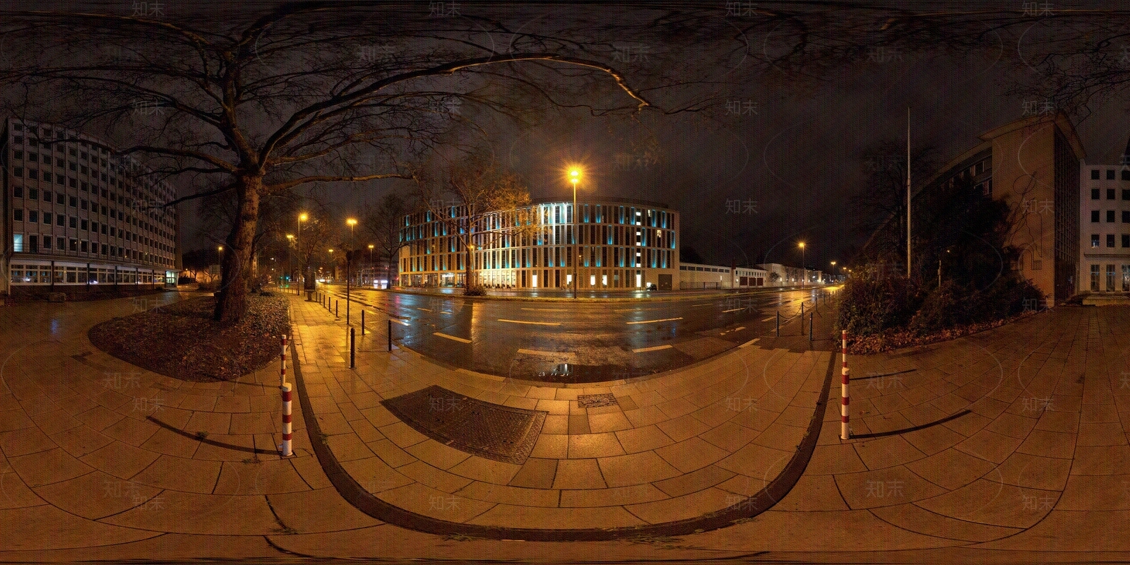 现代新中式街道外景贴图下载【ID:1167885513】