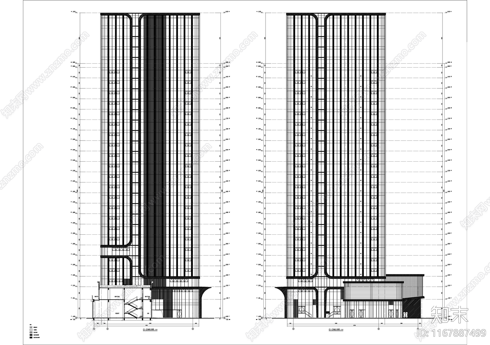 现代产业园建筑施工图下载【ID:1167887499】