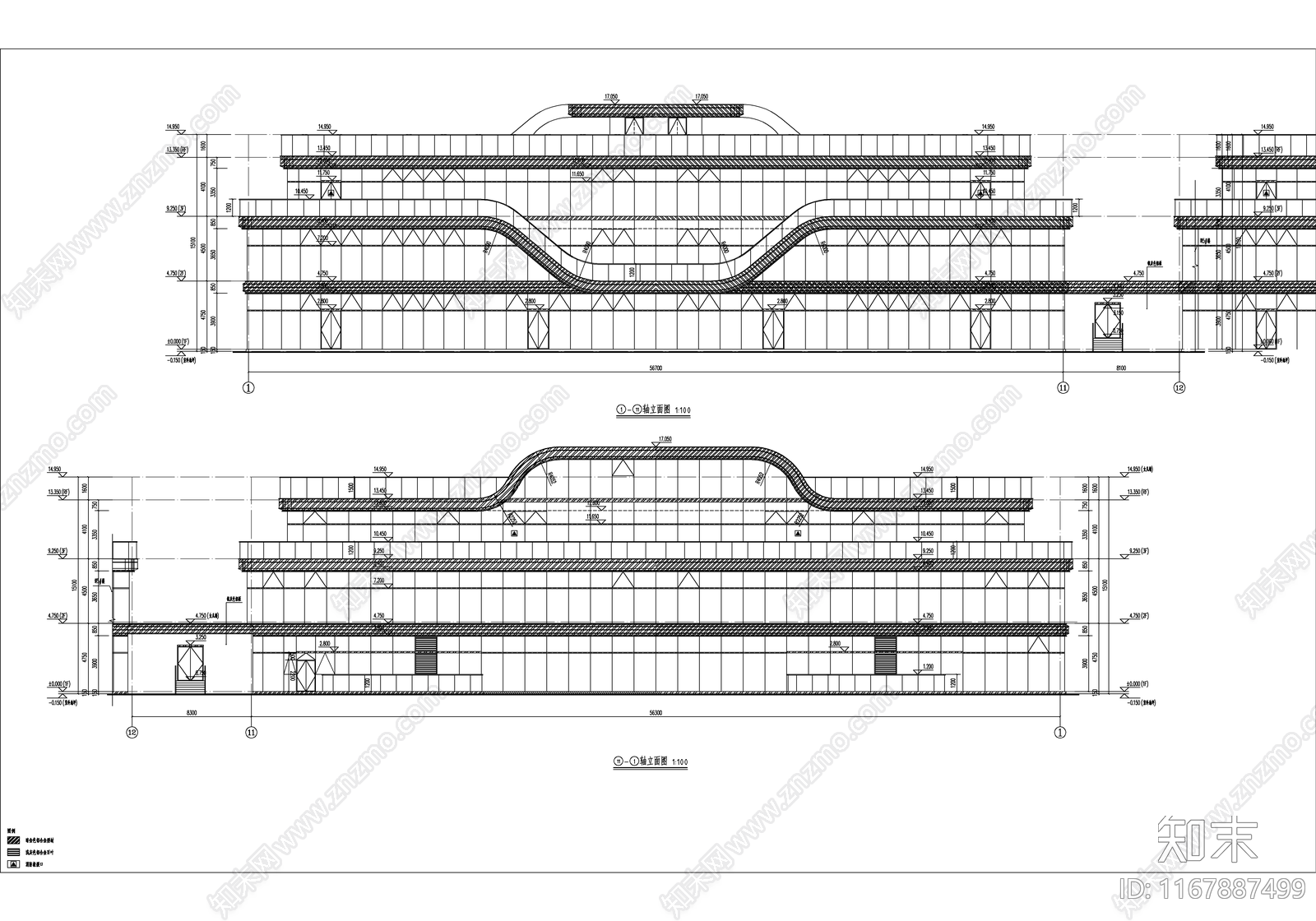 现代产业园建筑施工图下载【ID:1167887499】