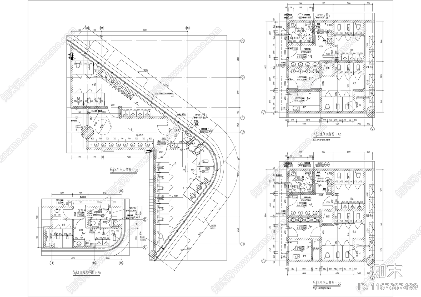 现代产业园建筑施工图下载【ID:1167887499】