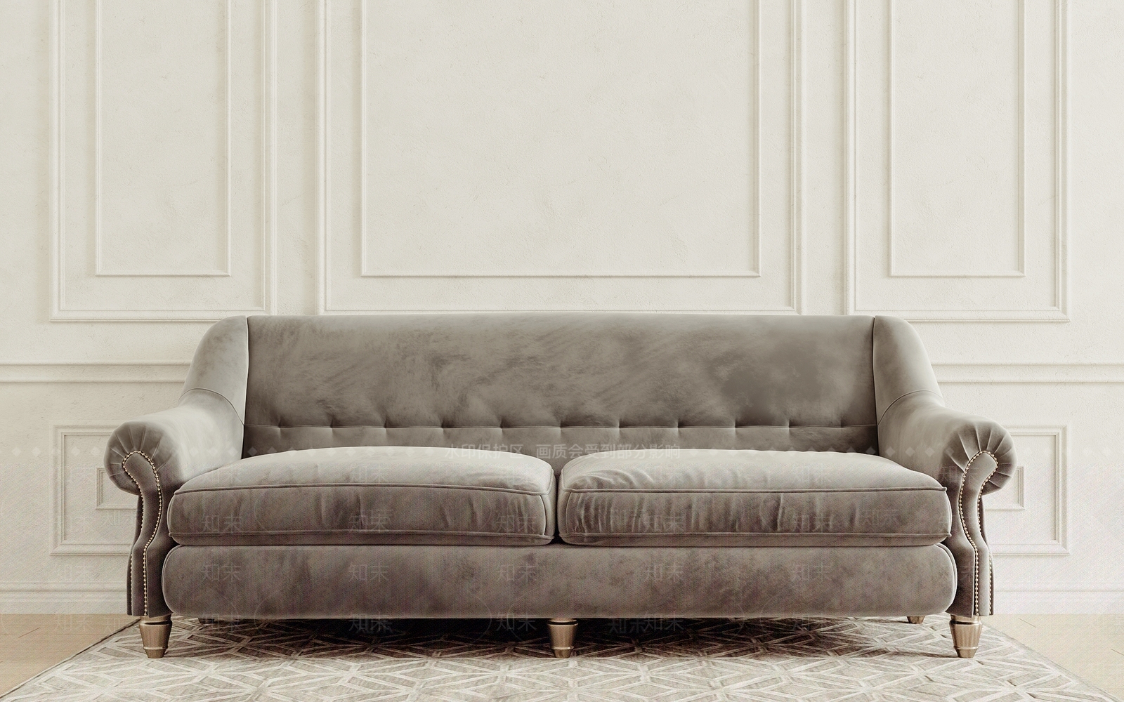 欧式双人沙发SU模型下载【ID:1167887516】