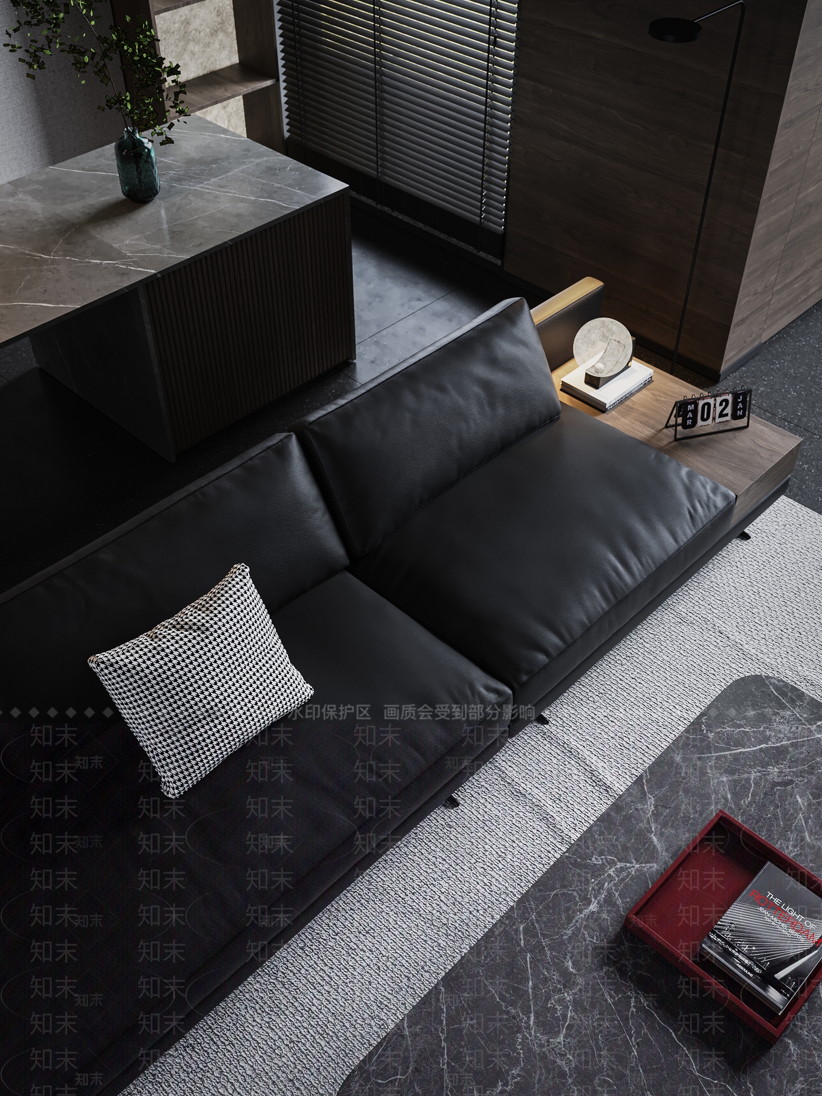 现代双人沙发3D模型下载【ID:1214681965】