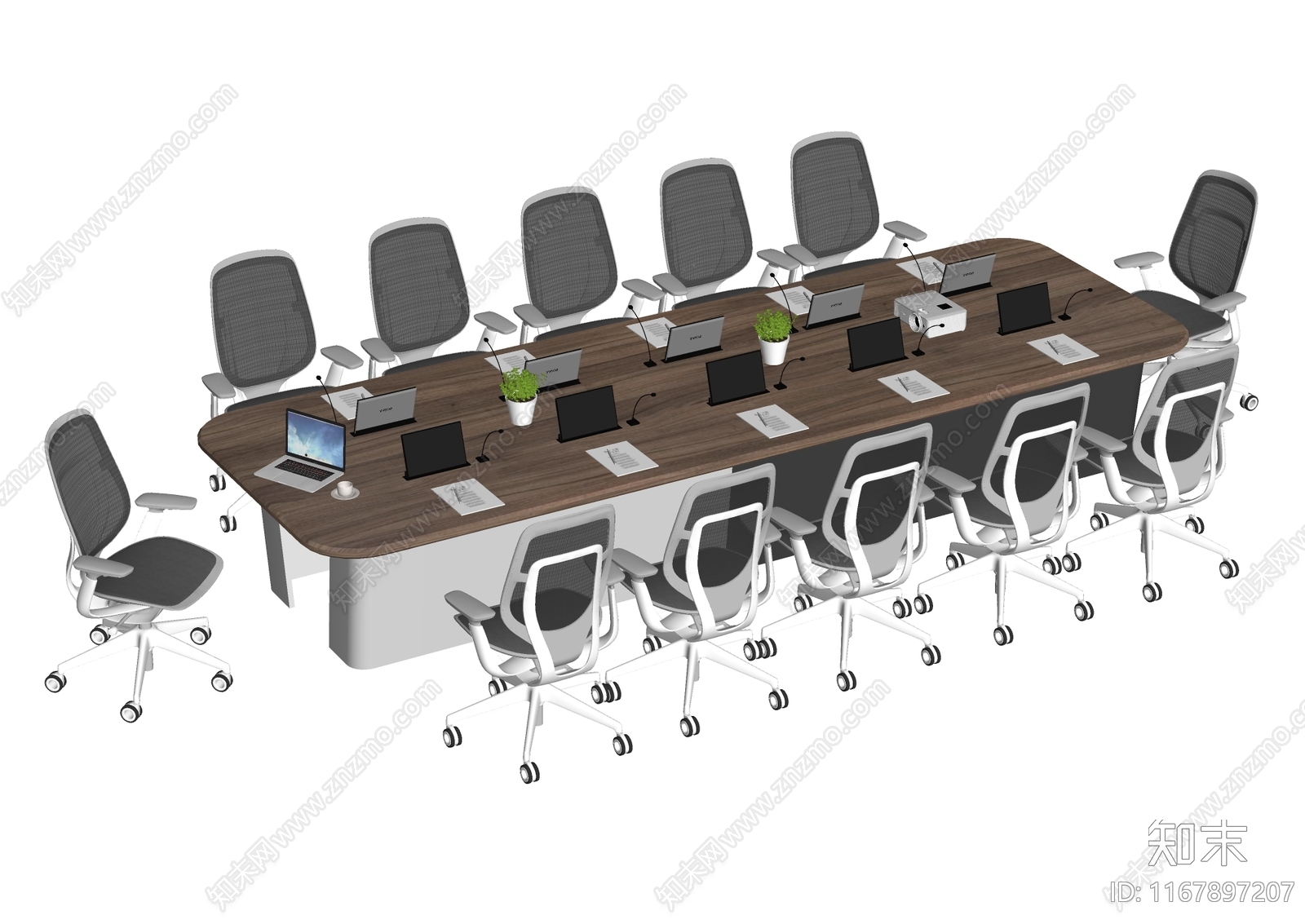 现代会议桌椅SU模型下载【ID:1167897207】