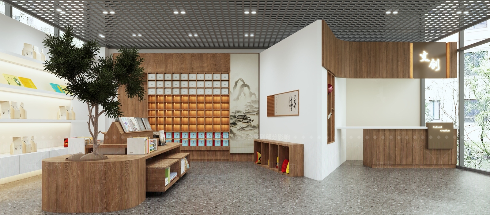 现代原木玩具礼品店3D模型下载【ID:1167901096】