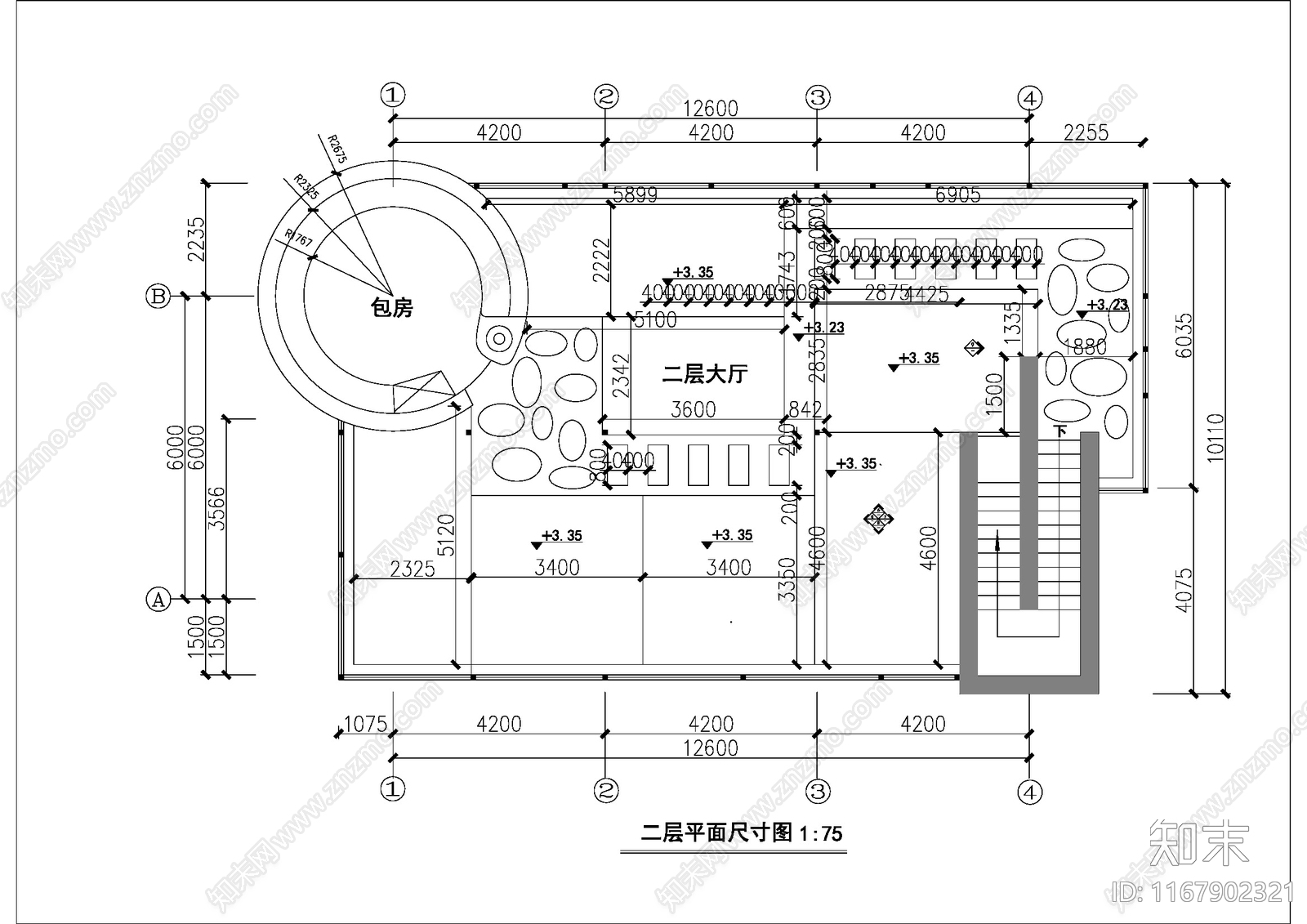 现代办公室cad施工图下载【ID:1167902321】