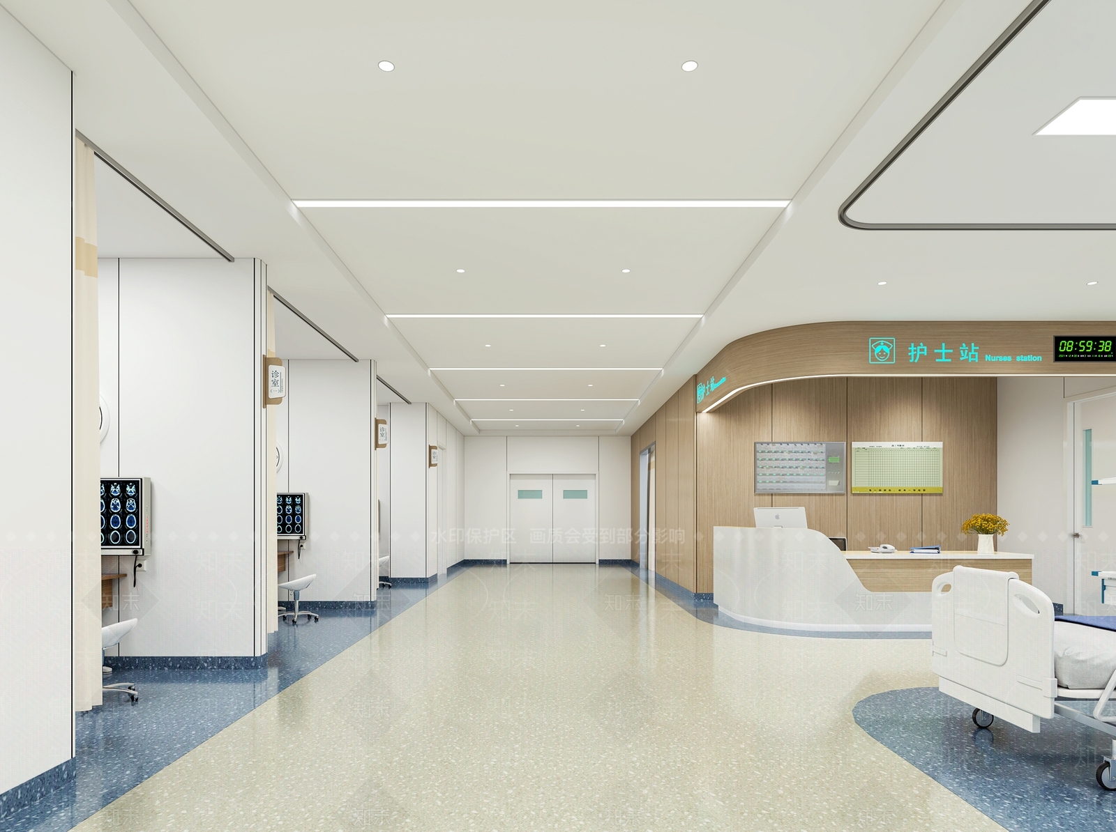 现代医院3D模型下载【ID:1167904431】