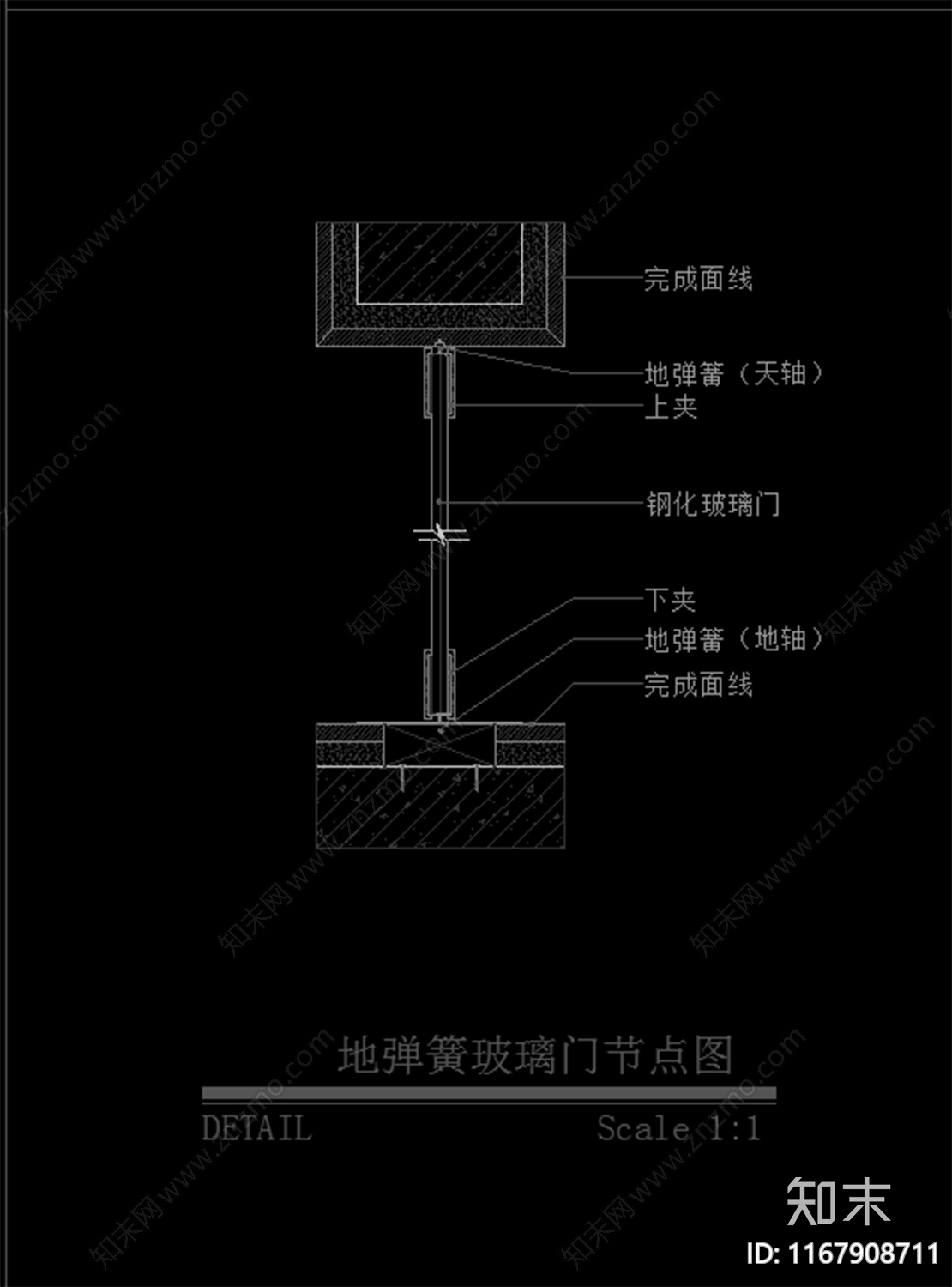 现代门节点cad施工图下载【ID:1167908711】