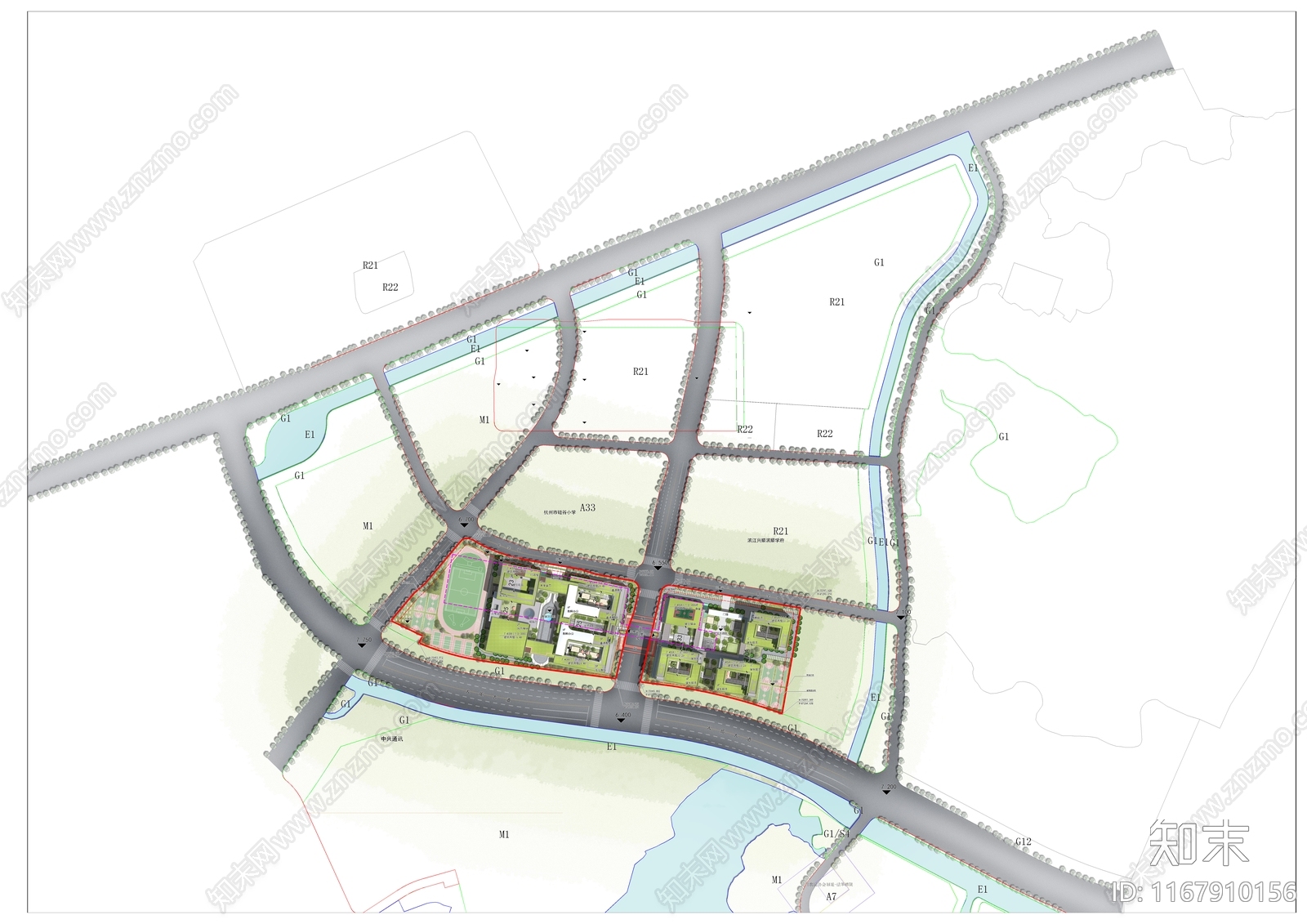 现代学校建筑SU模型下载【ID:1167910156】