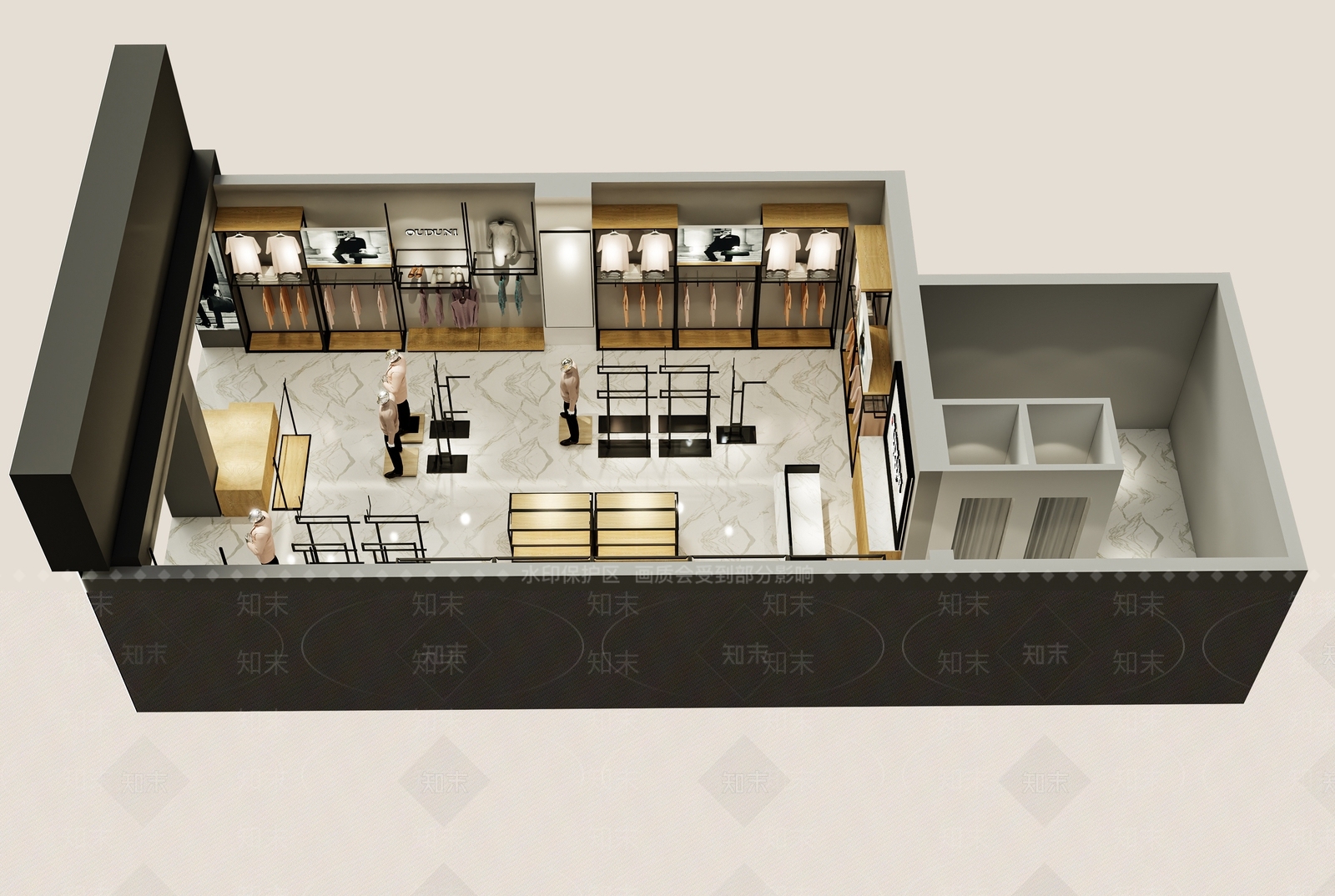 现代中式家居专卖店3D模型下载【ID:1167913788】