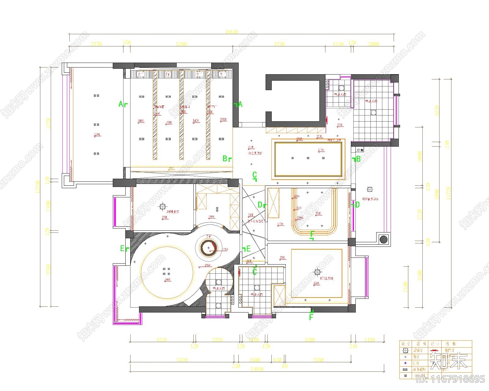 现代整体家装空间cad施工图下载【ID:1167918695】