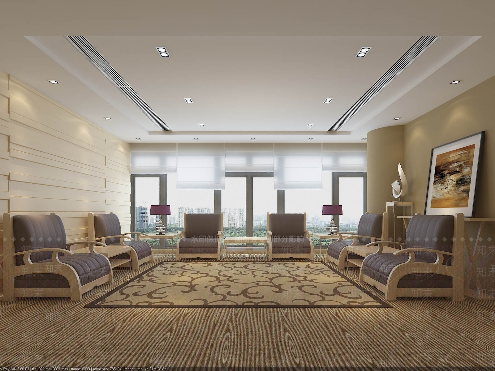 现代接待室3D模型下载【ID:1167926908】