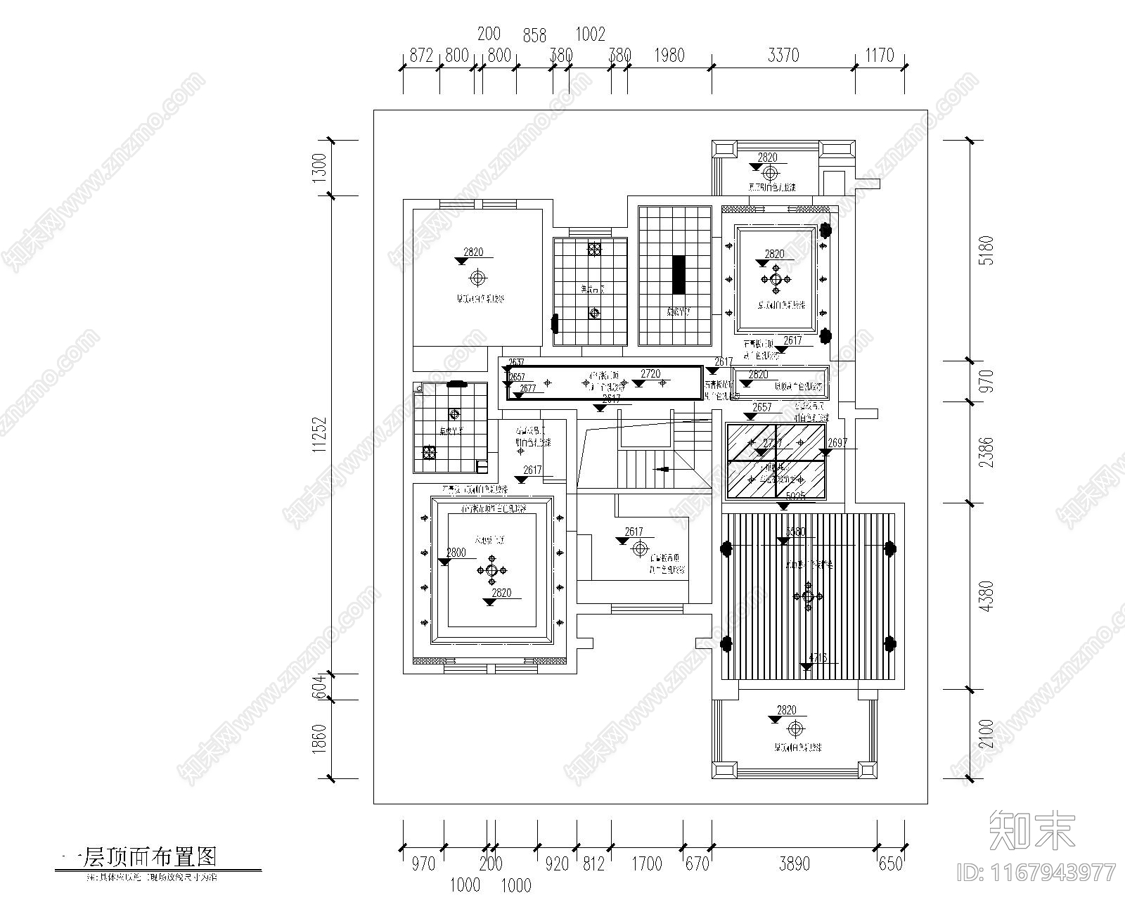 现代整体家装空间cad施工图下载【ID:1167943977】