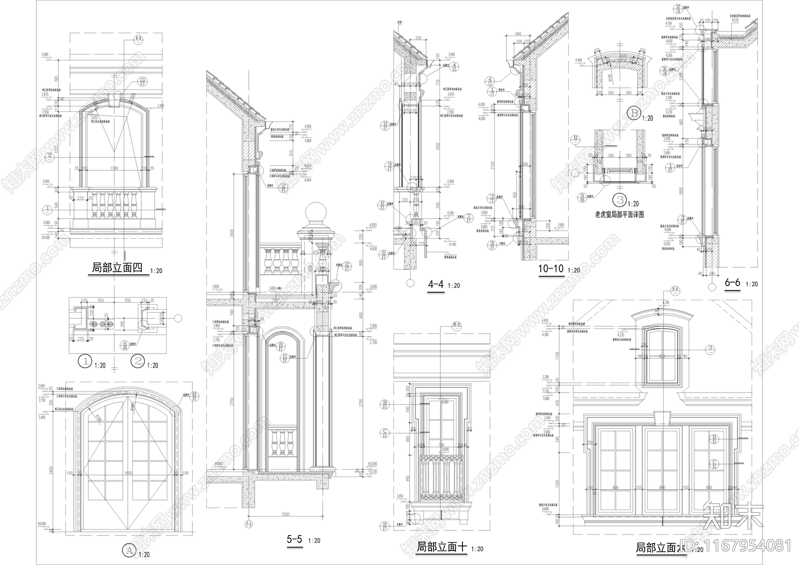 法式别墅建筑施工图下载【ID:1167954081】