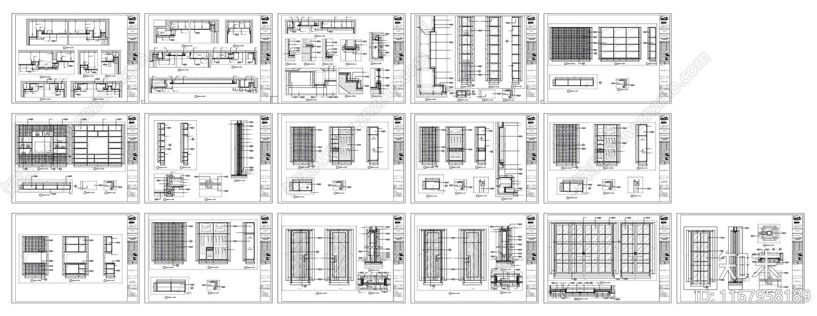 现代整体家装空间cad施工图下载【ID:1167958189】