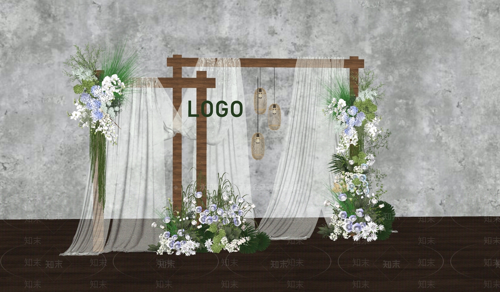 现代宴会厅SU模型下载【ID:1167958840】