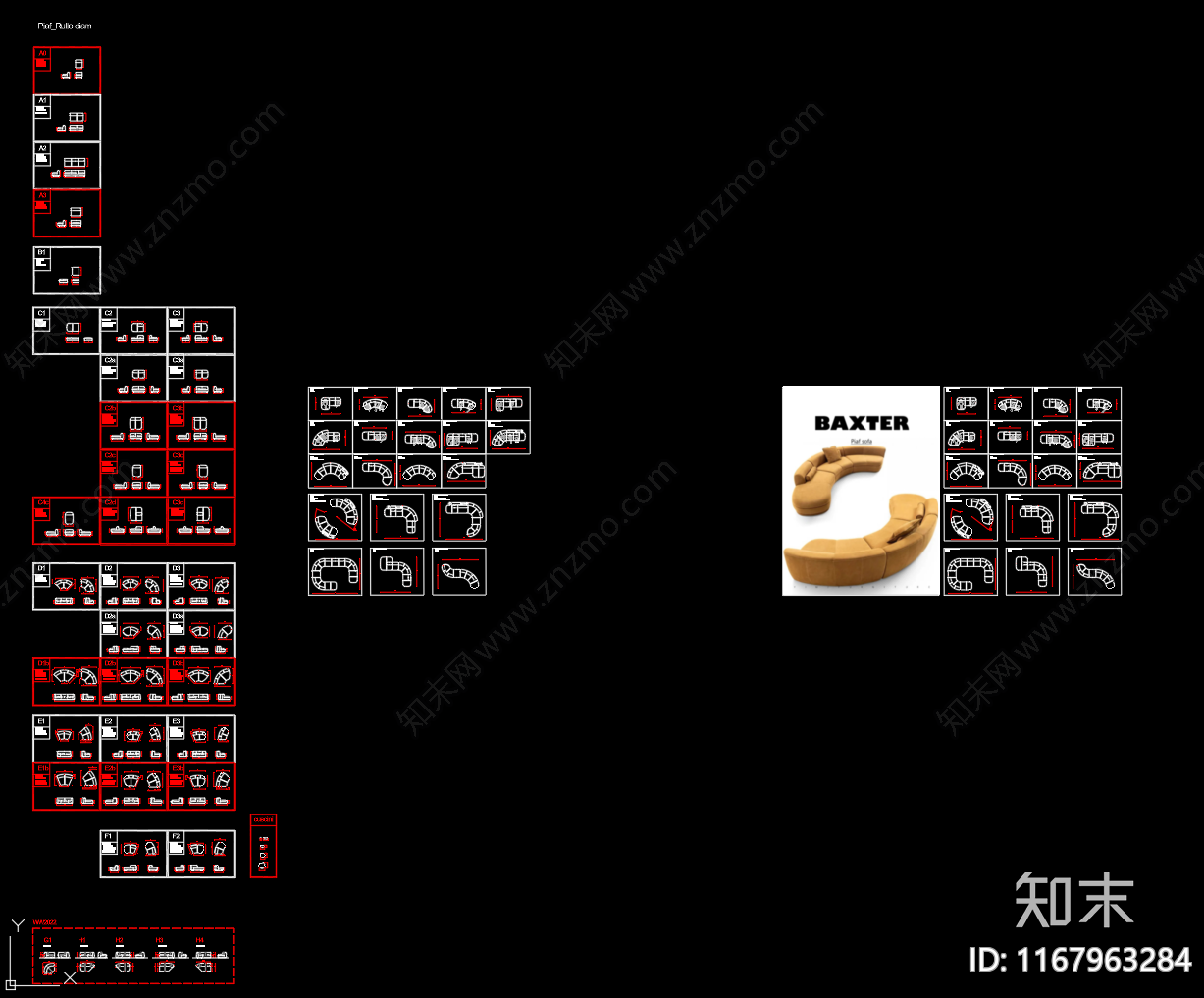 现代沙发施工图下载【ID:1167963284】