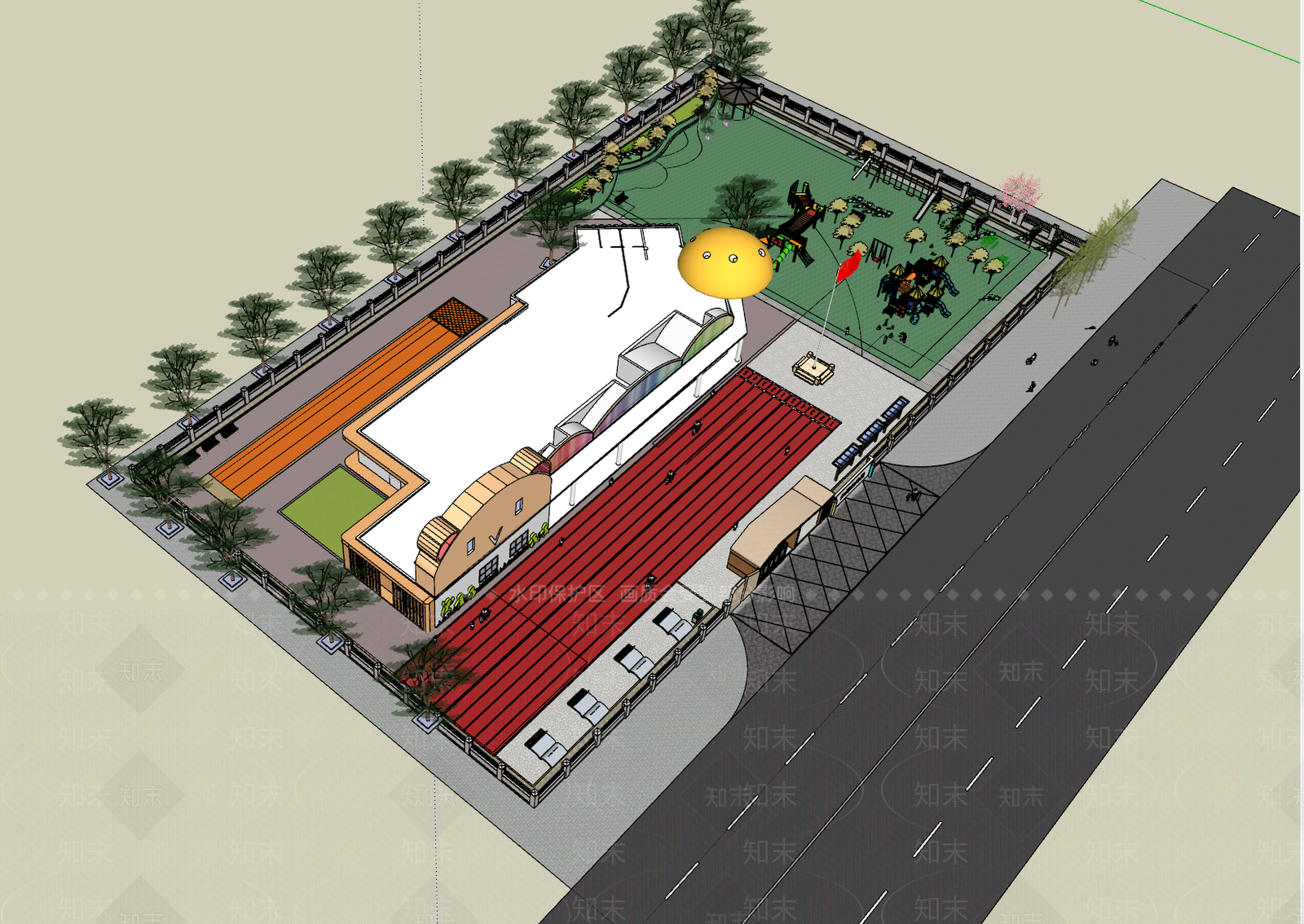 现代其他公共建筑SU模型下载【ID:1167988233】