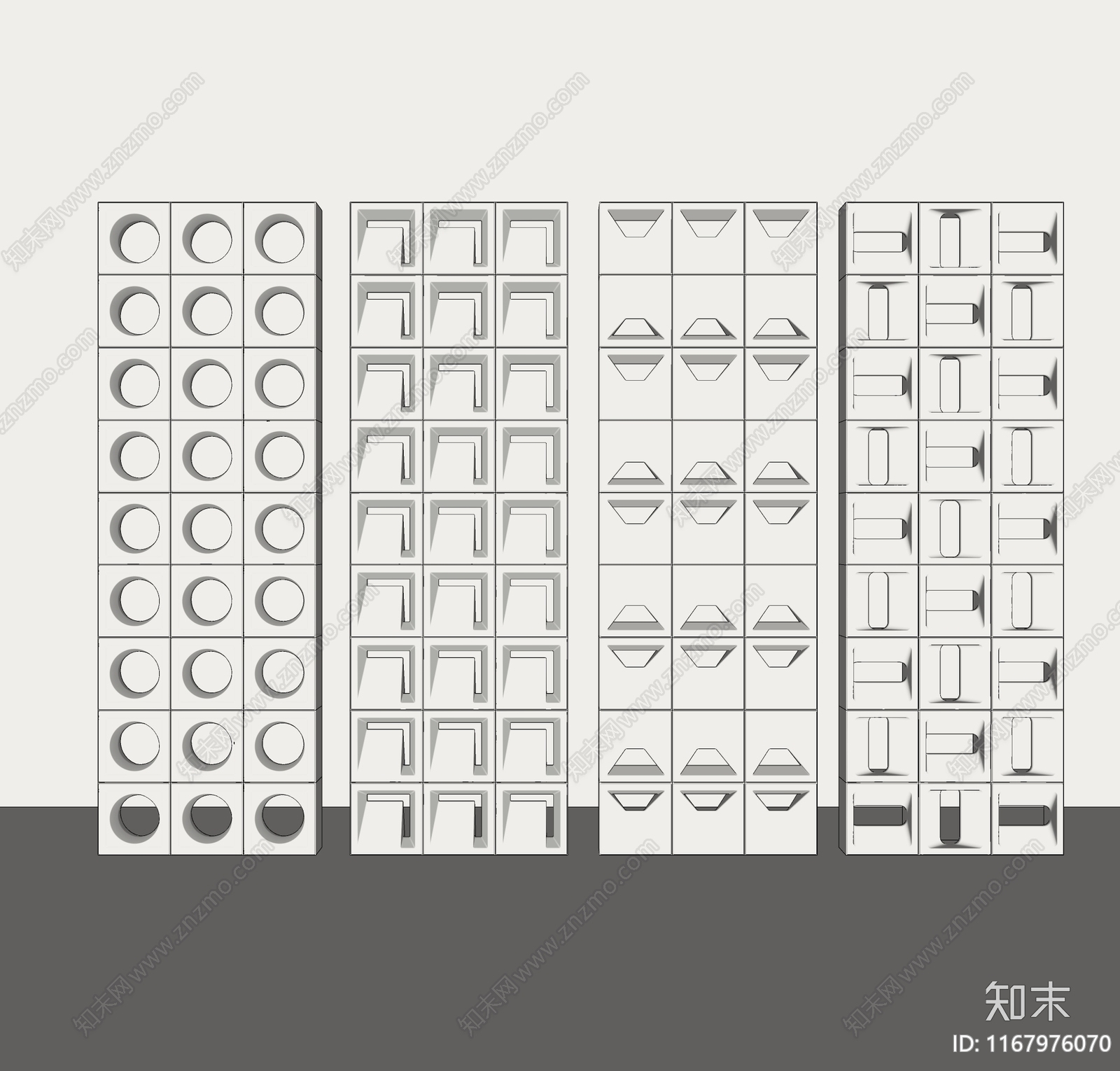 现代侘寂隔断SU模型下载【ID:1167976070】