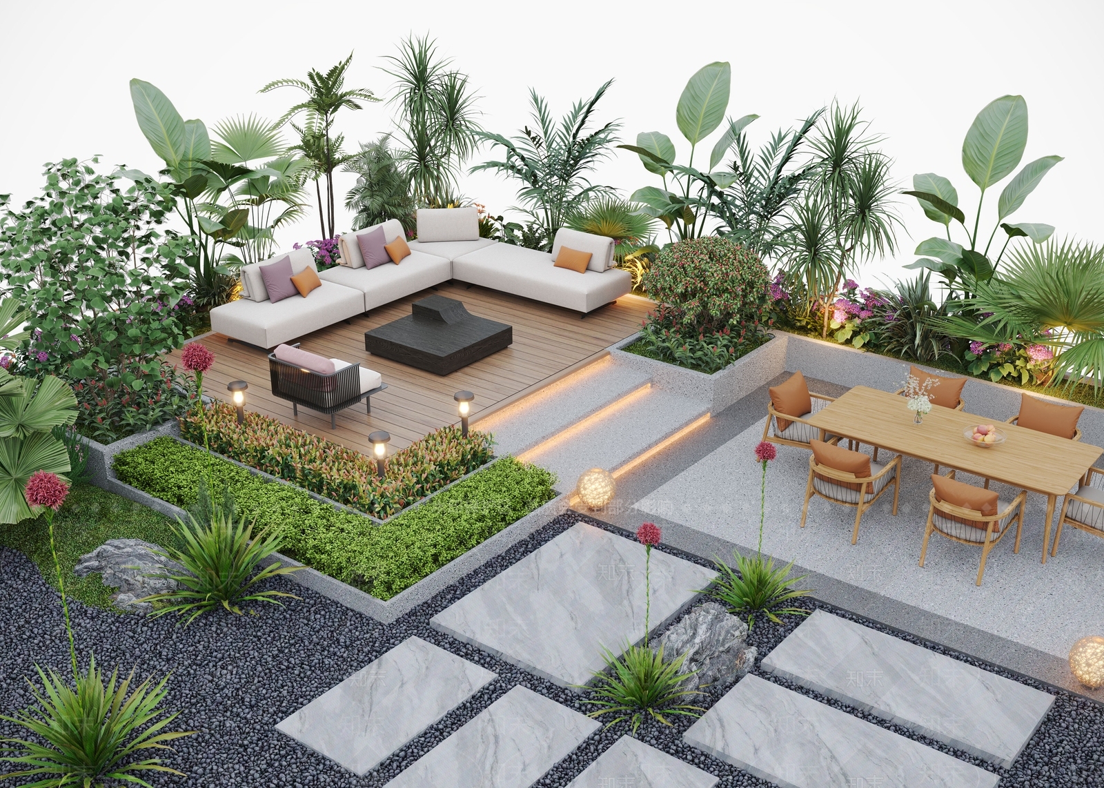现代庭院3D模型下载【ID:1167980089】