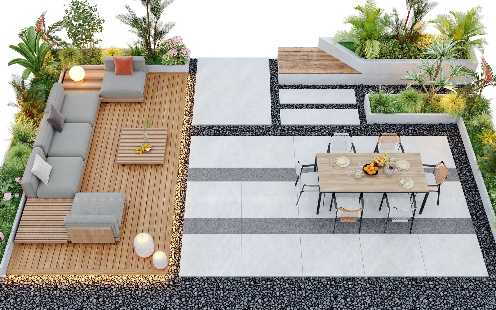 现代庭院3D模型下载【ID:1167980398】