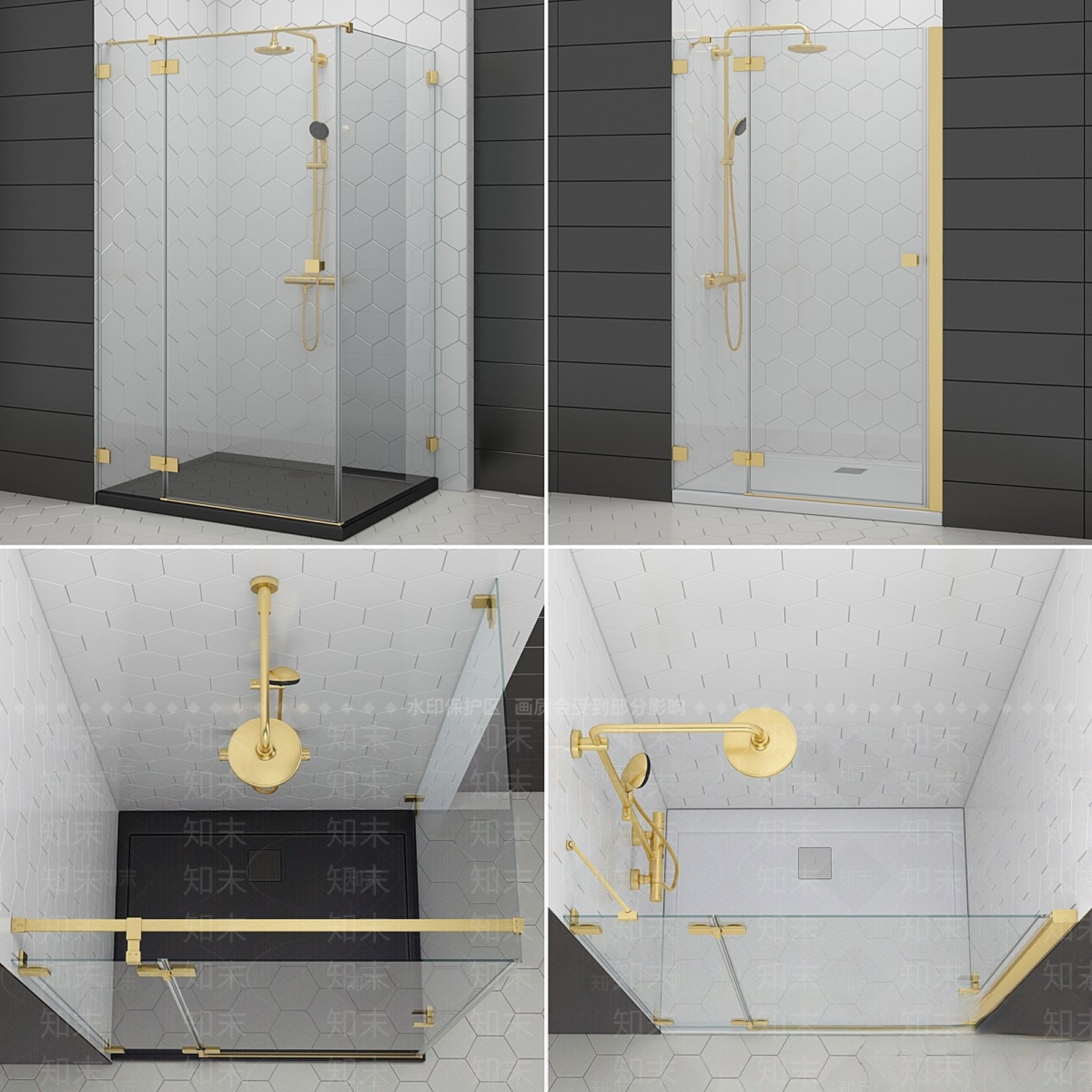 淋浴房3D模型下载【ID:1167981853】