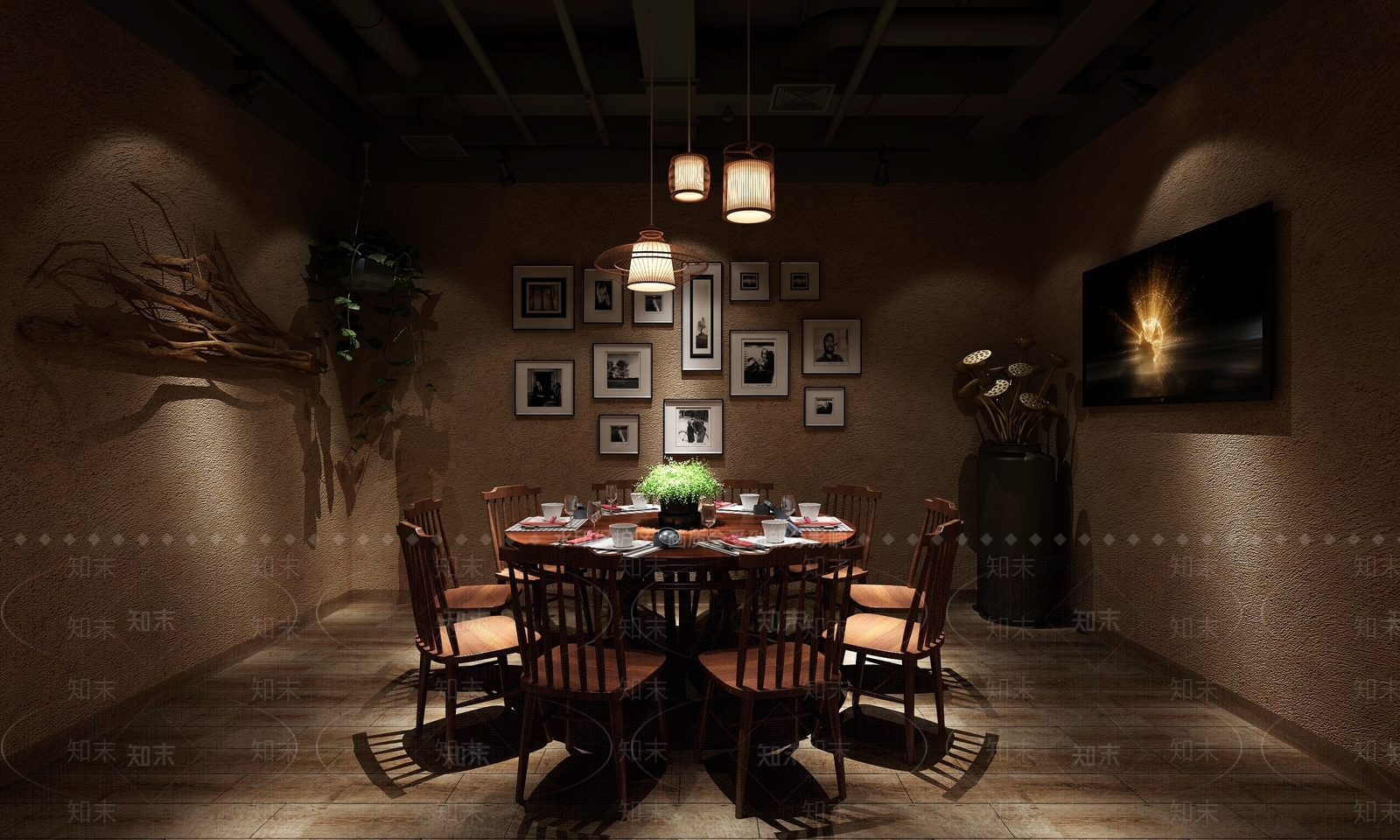 新中式中式包厢3D模型下载【ID:1167985506】