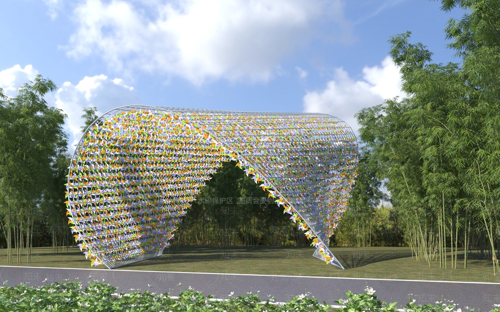 现代廊架3D模型下载【ID:1167988693】