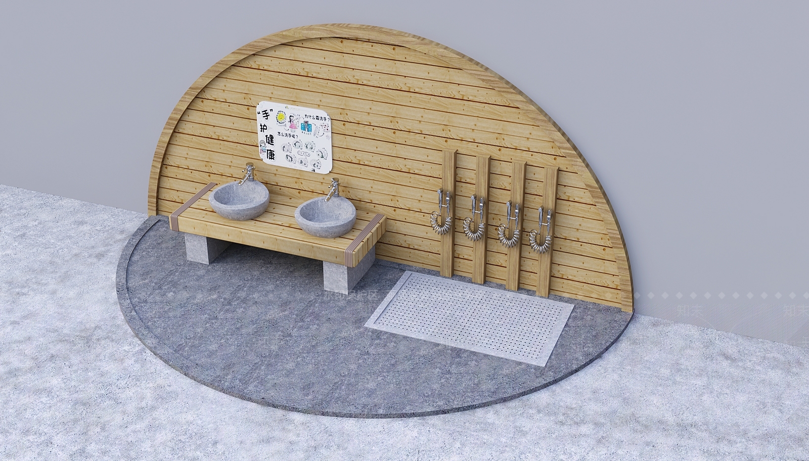 现代幼儿园3D模型下载【ID:1167990085】