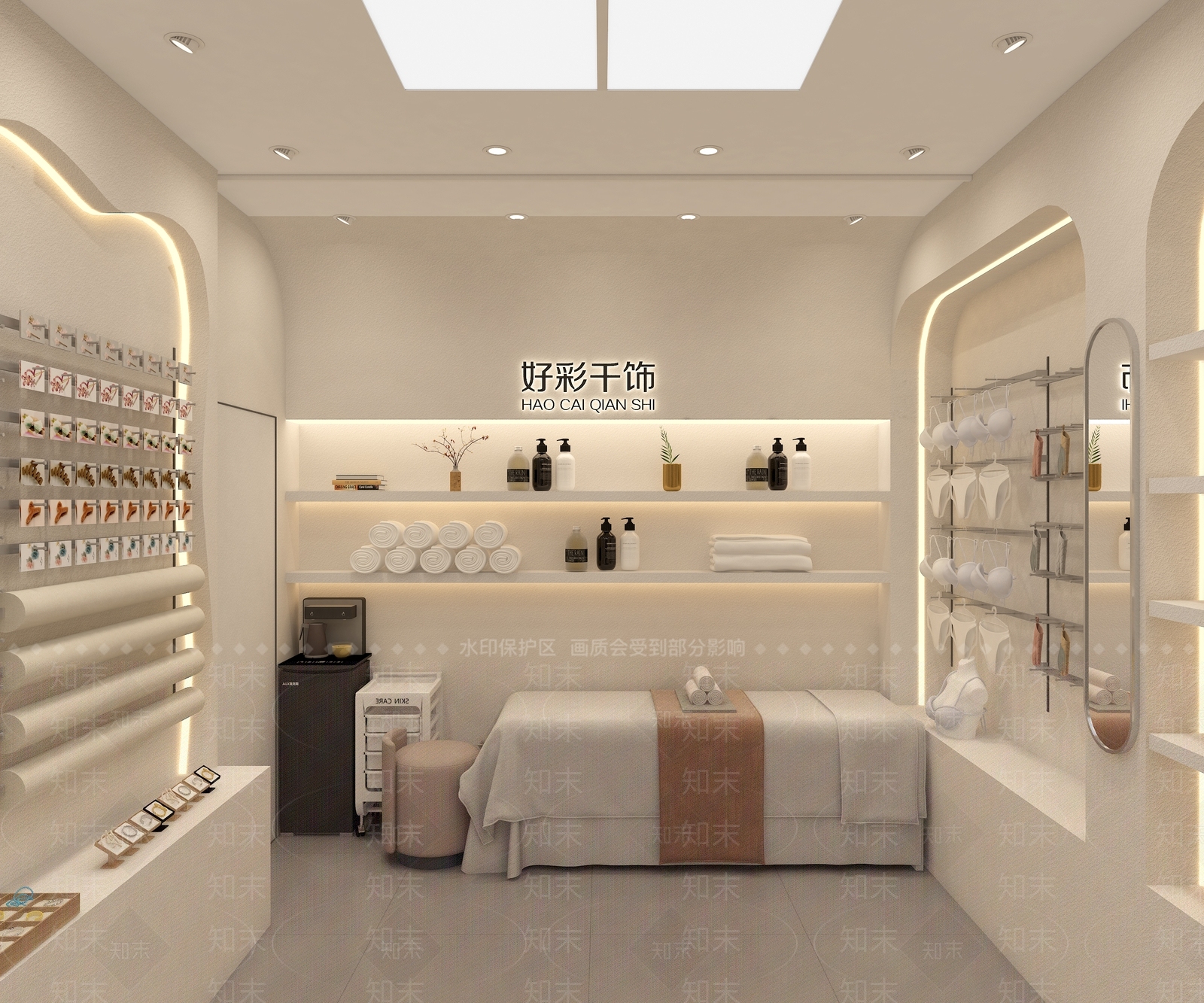 现代奶油服装店3D模型下载【ID:1167999930】