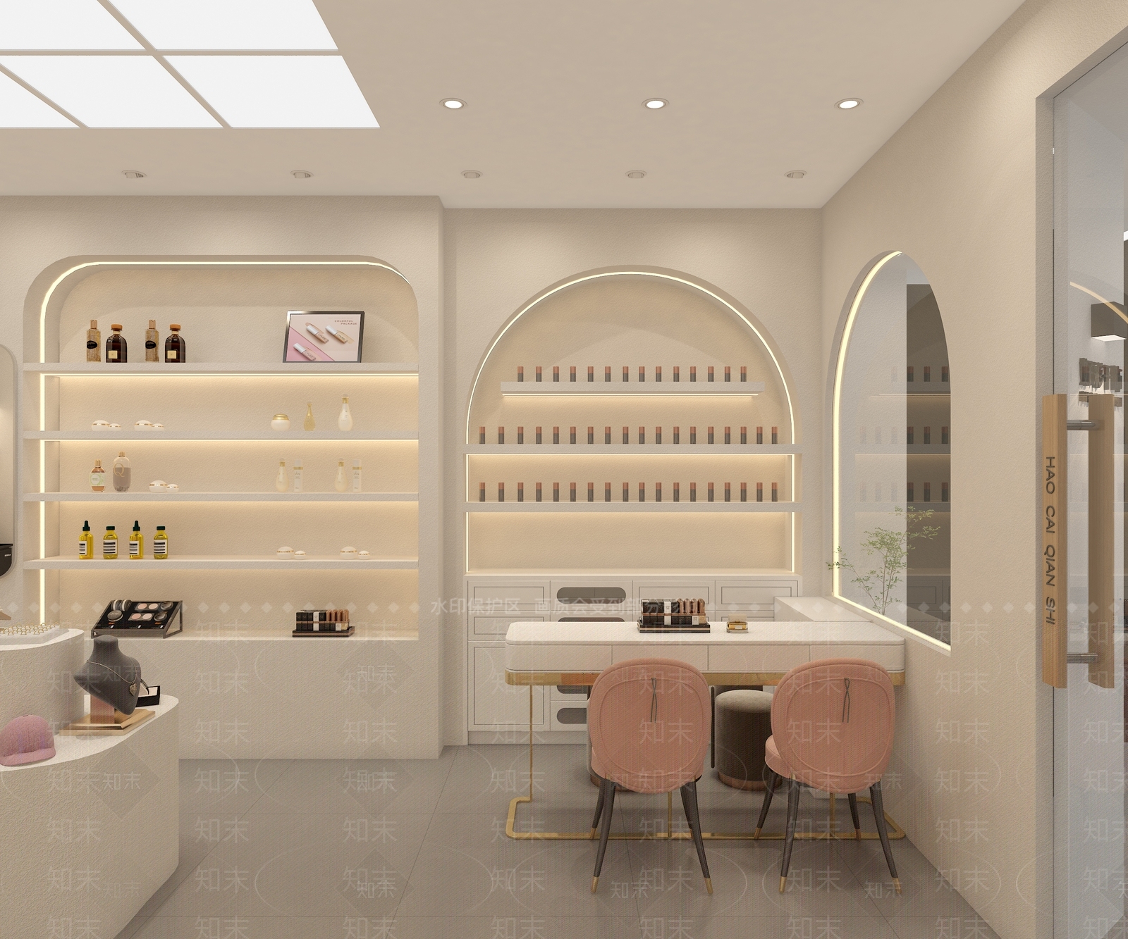 现代奶油服装店3D模型下载【ID:1167999930】