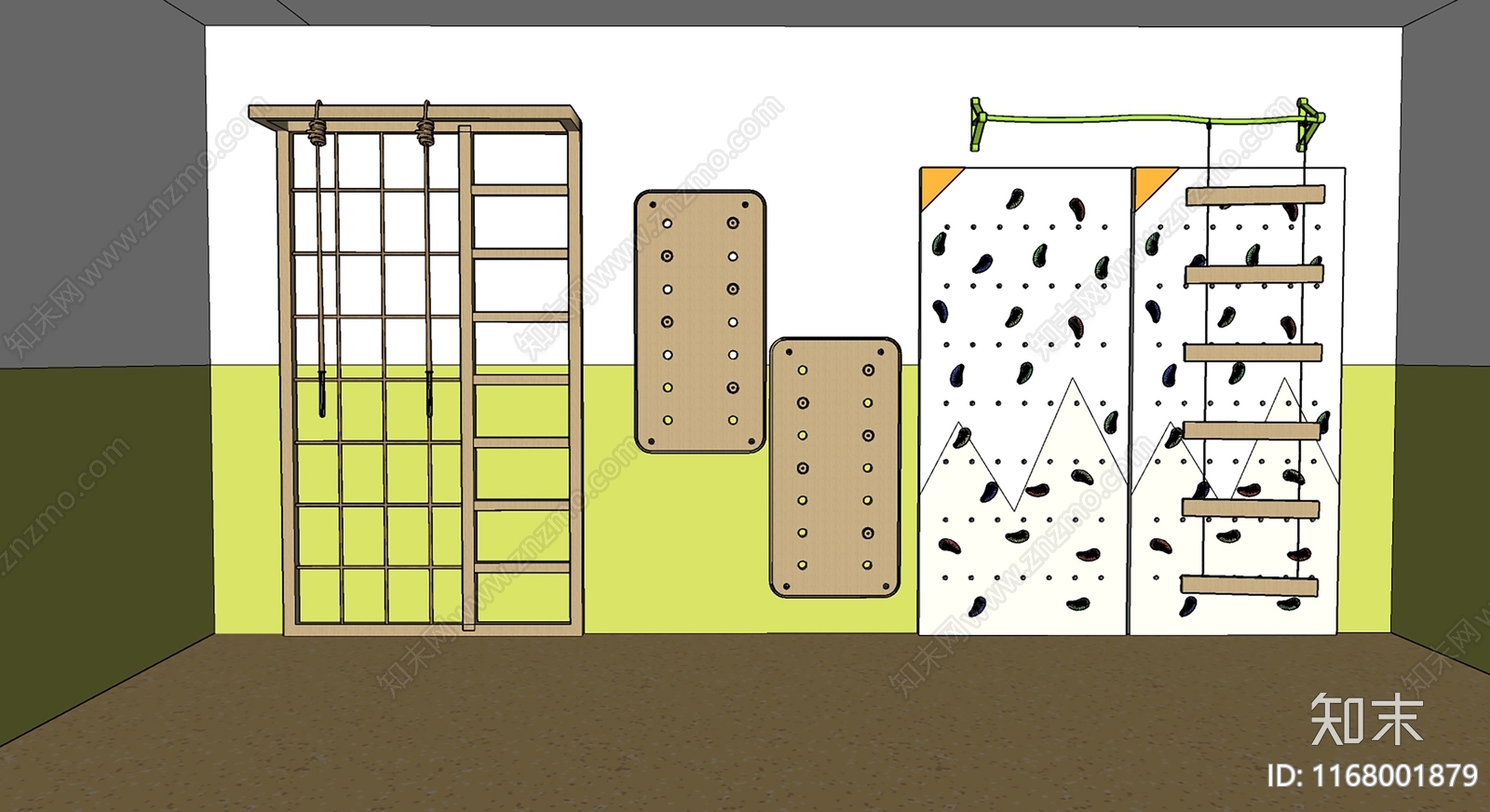 攀岩墙SU模型下载【ID:1168001879】