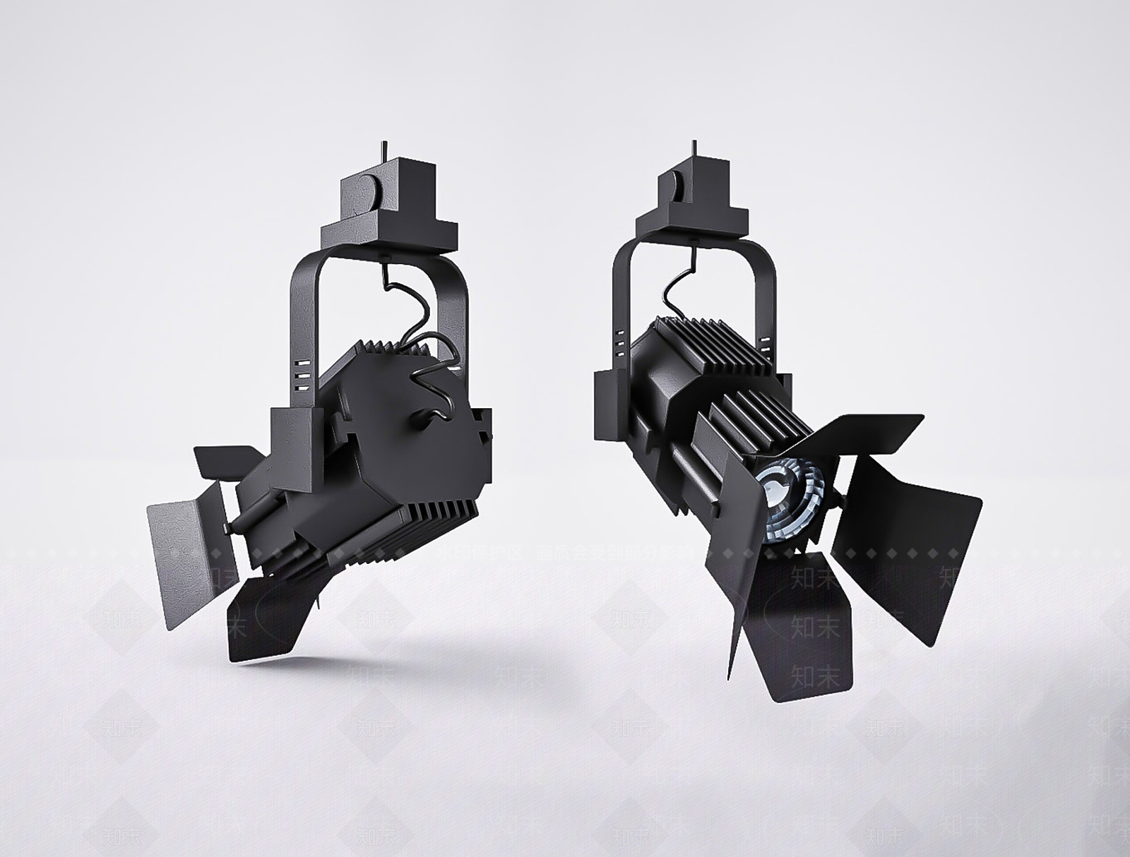 现代极简射灯3D模型下载【ID:1168002286】