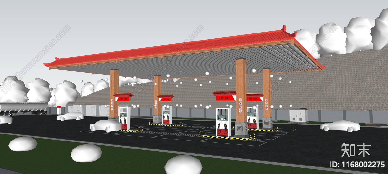 新中式现代其他商业建筑SU模型下载【ID:1168002275】