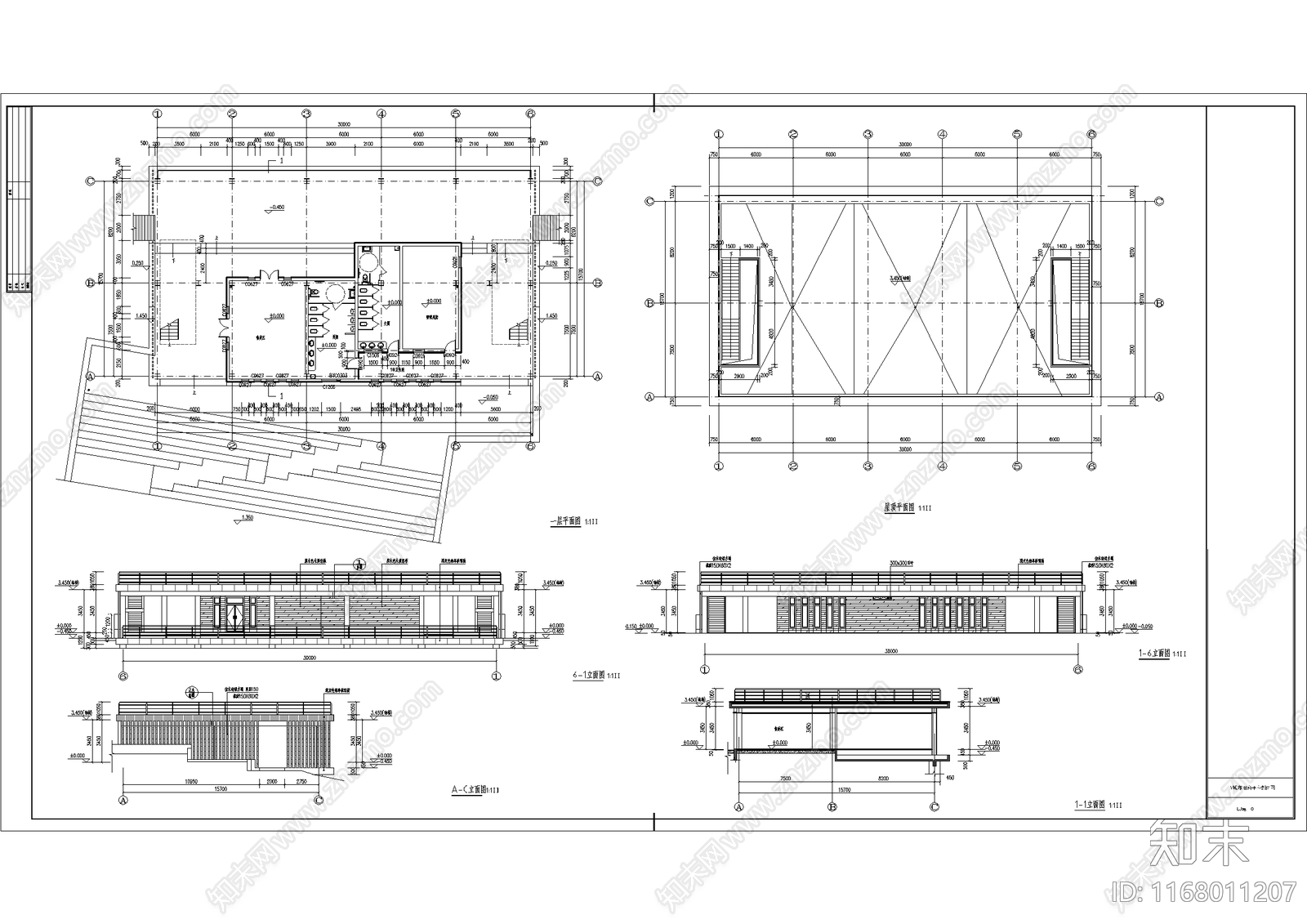 现代办公楼建筑施工图下载【ID:1168011207】