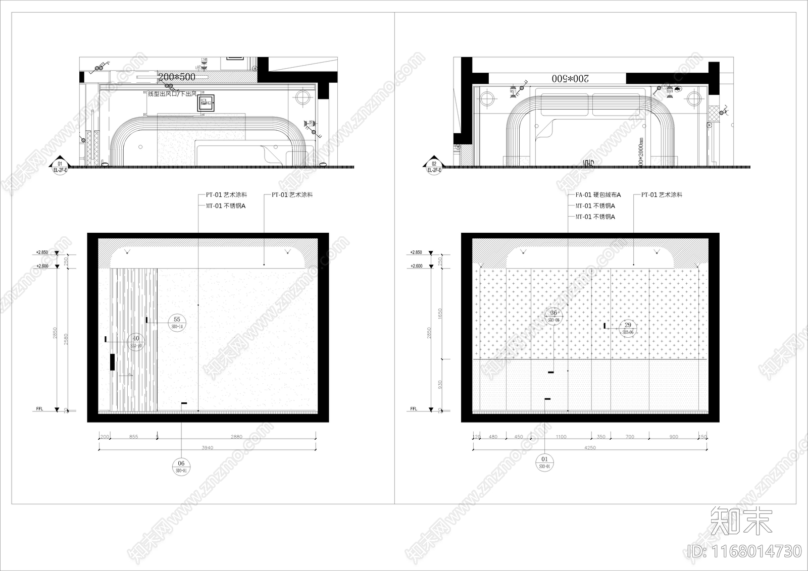 侘寂卧室cad施工图下载【ID:1168014730】